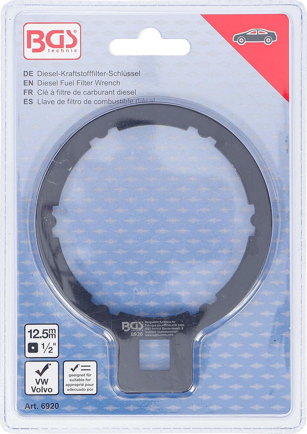 Thumbnail 3 de BGS 6920 clé pour filtre à carburant diesel (12,5 mm / 1/2”) pour VW & Volvo