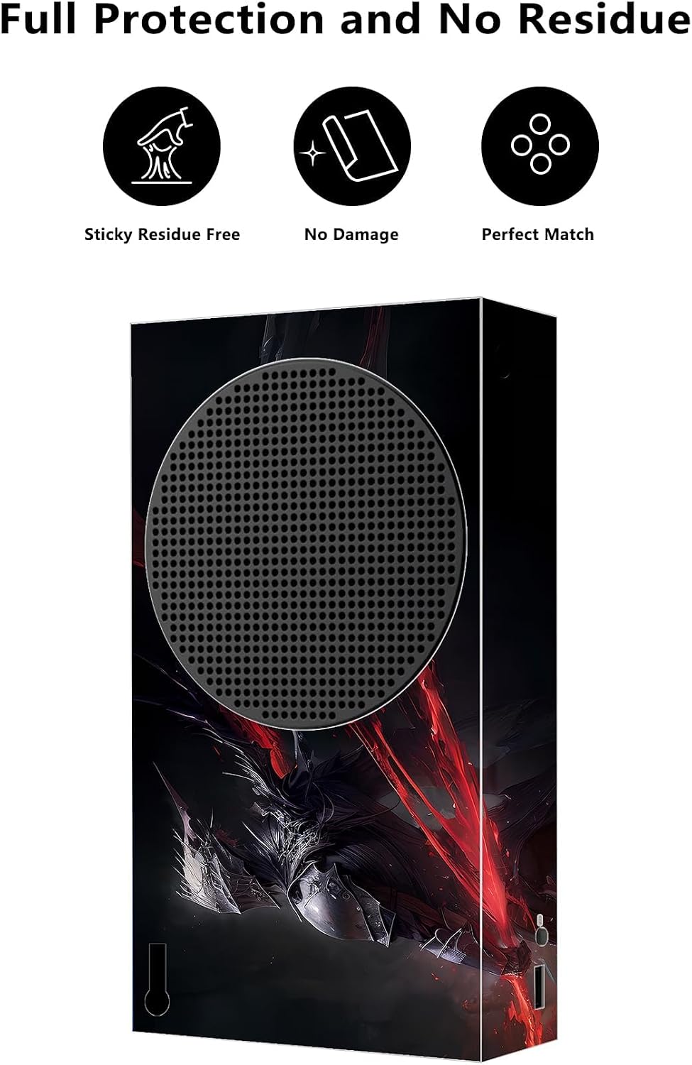 Detalle de playvital Custom Vinyl Skins Xbox Series S Abyss Knight
