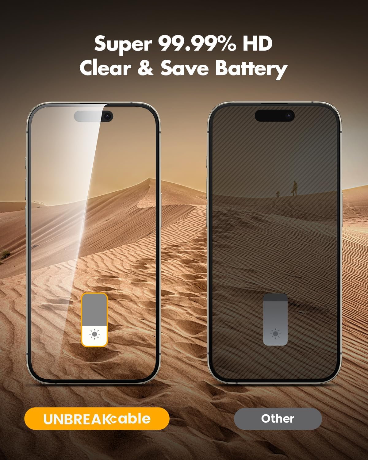 Thumbnail 6 de UNBREAKcable Verre Trempé Anti Espion pour iPhone 16 Pro Max 6,9'' – Lot de 2