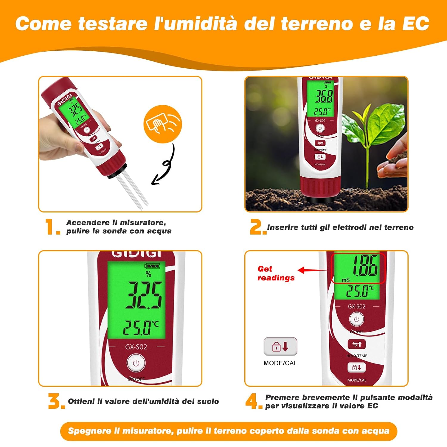 Thumbnail 6 de Misuratore di umidità terreno 3 in 1