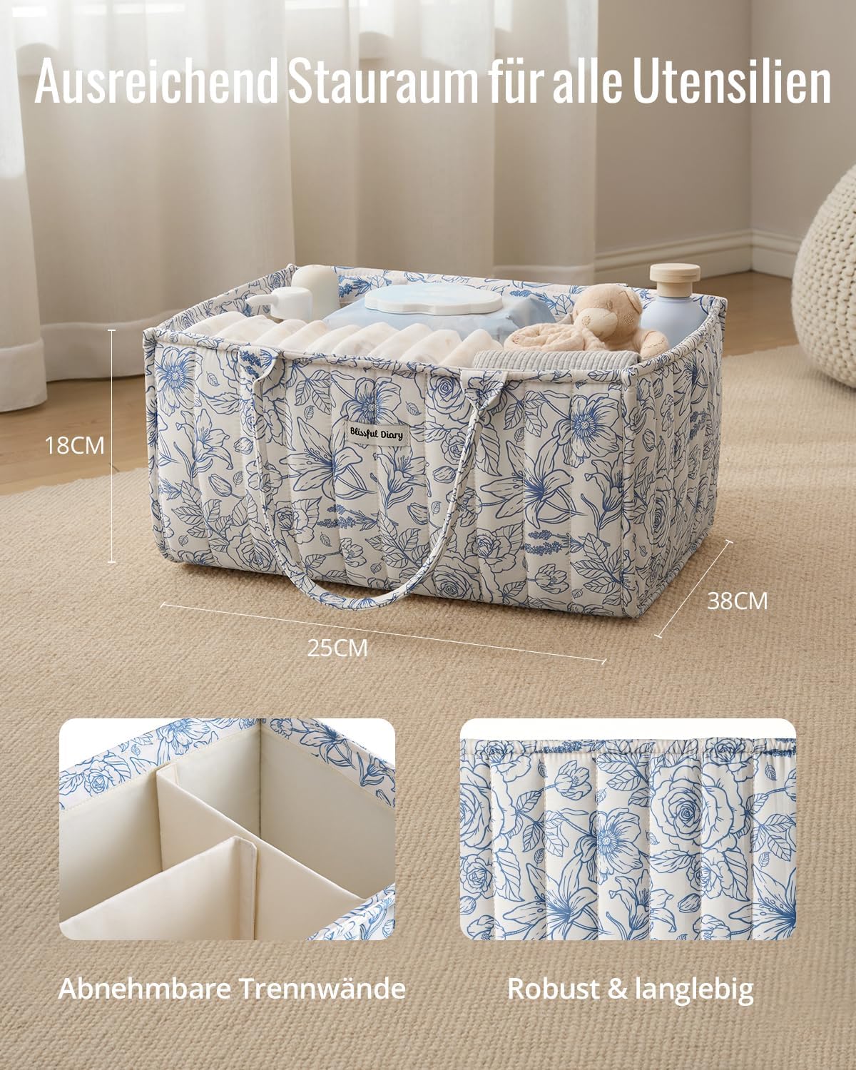 Thumbnail 2 de Blissful Diary Wickeltisch-Organizer Blau