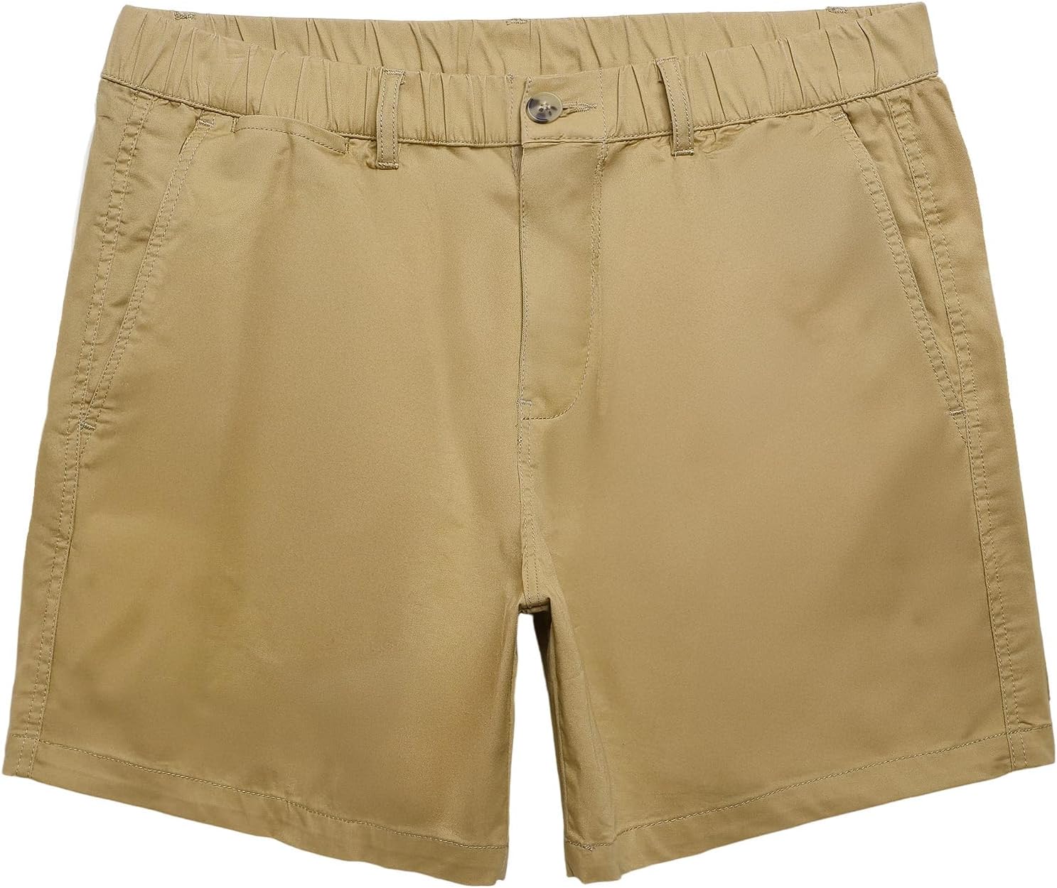 Detalle de maamgic Men's Classic-fit 5.5" Cotton Casual Shorts with Elastic Waistband and Multi-Pocket Design