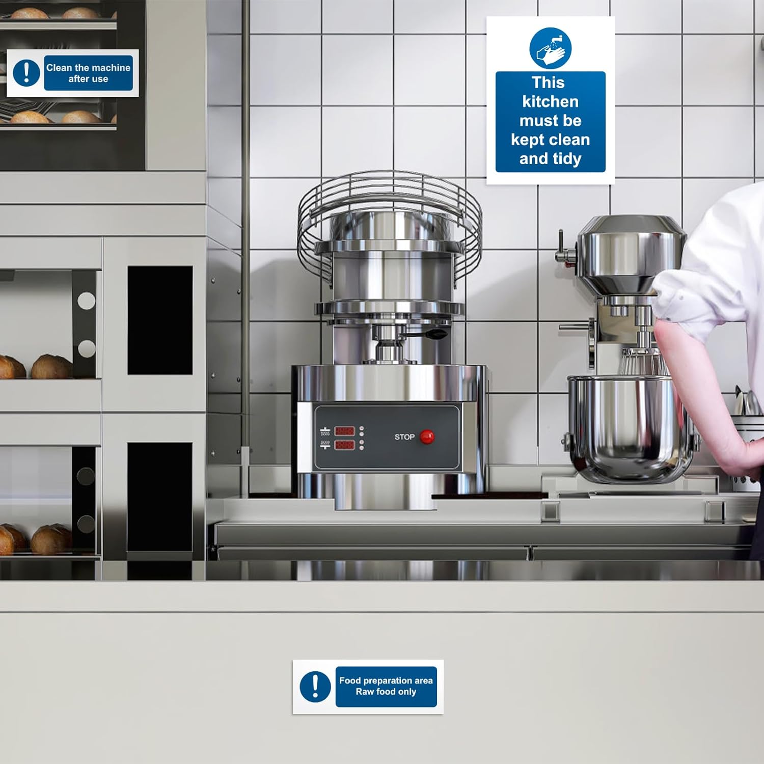 Thumbnail 5 de Complete Kitchen Safety Signs Set 68-piece kit 🧾