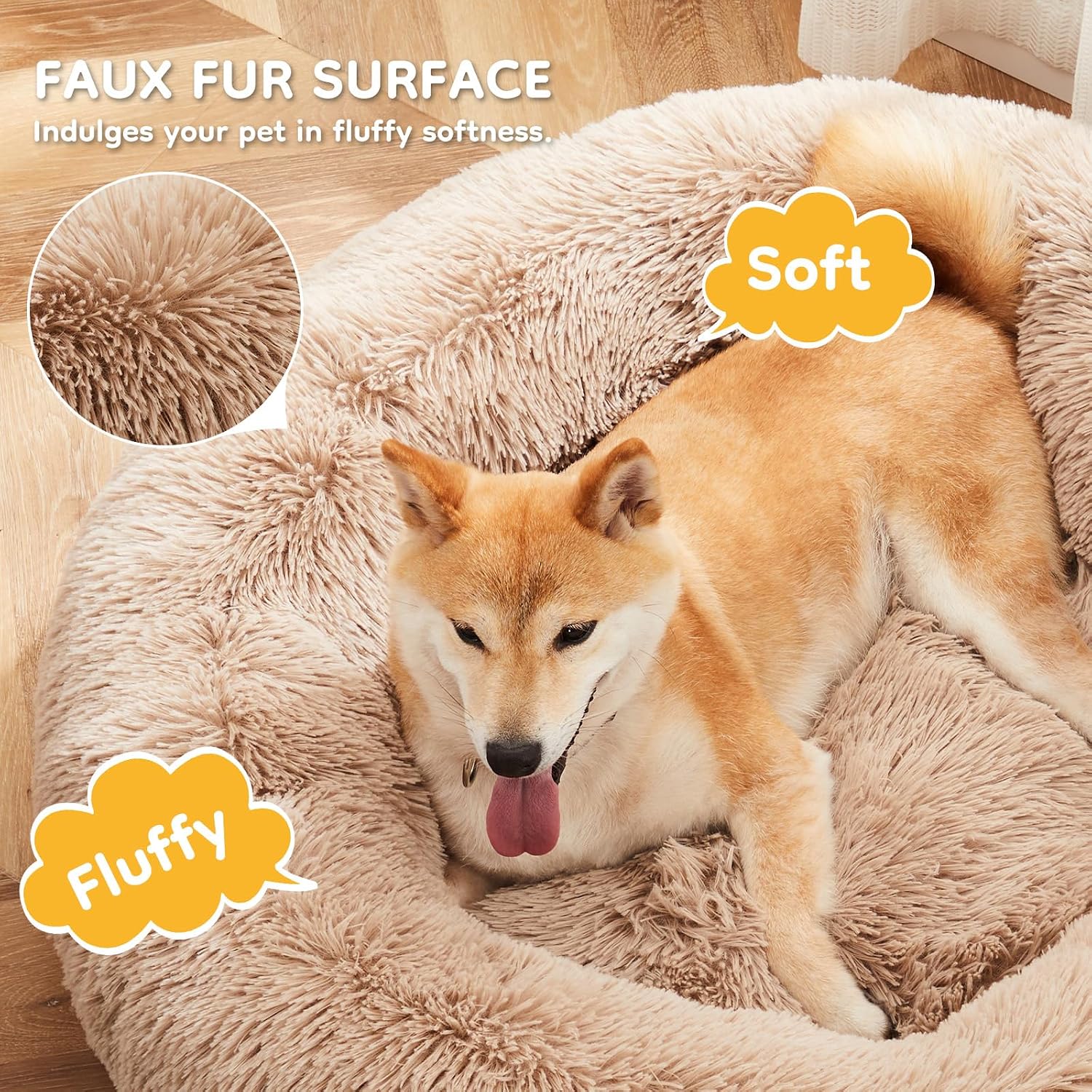 Detalle 2 de DUMOS Donut Dog Bed 30.7 Inch