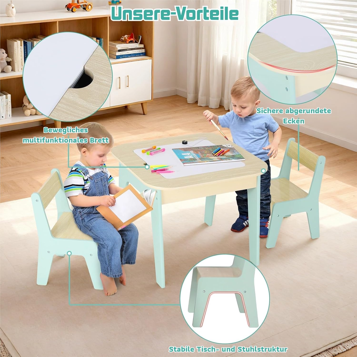 Thumbnail 3 de Clevich Tavolo bambini con 2 sedie 49 cm