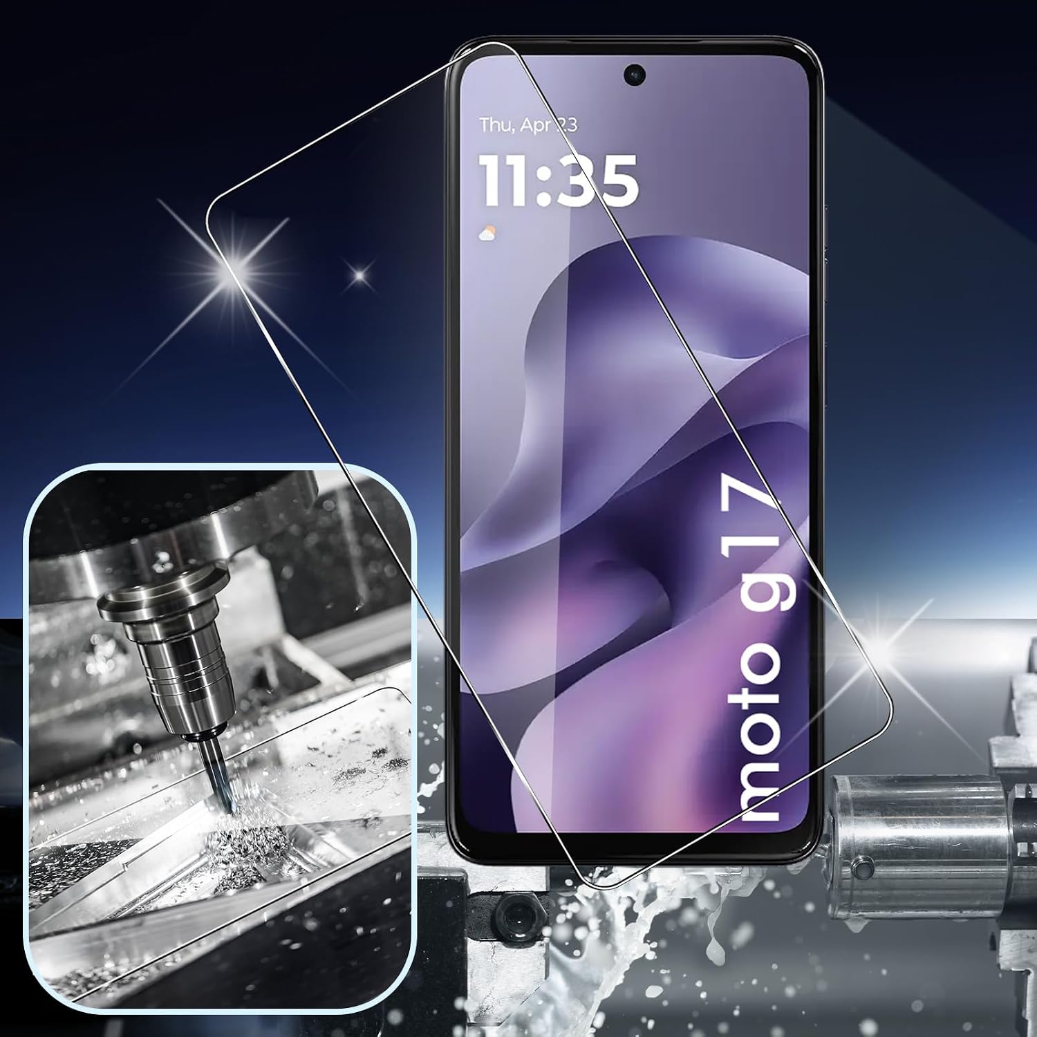 Thumbnail 5 de Yenwen Panzerglas-Set für Motorola Moto G17 / G17 Power 5G – 2x Displayschutz + 2x Kameraschutz mit Installationskit