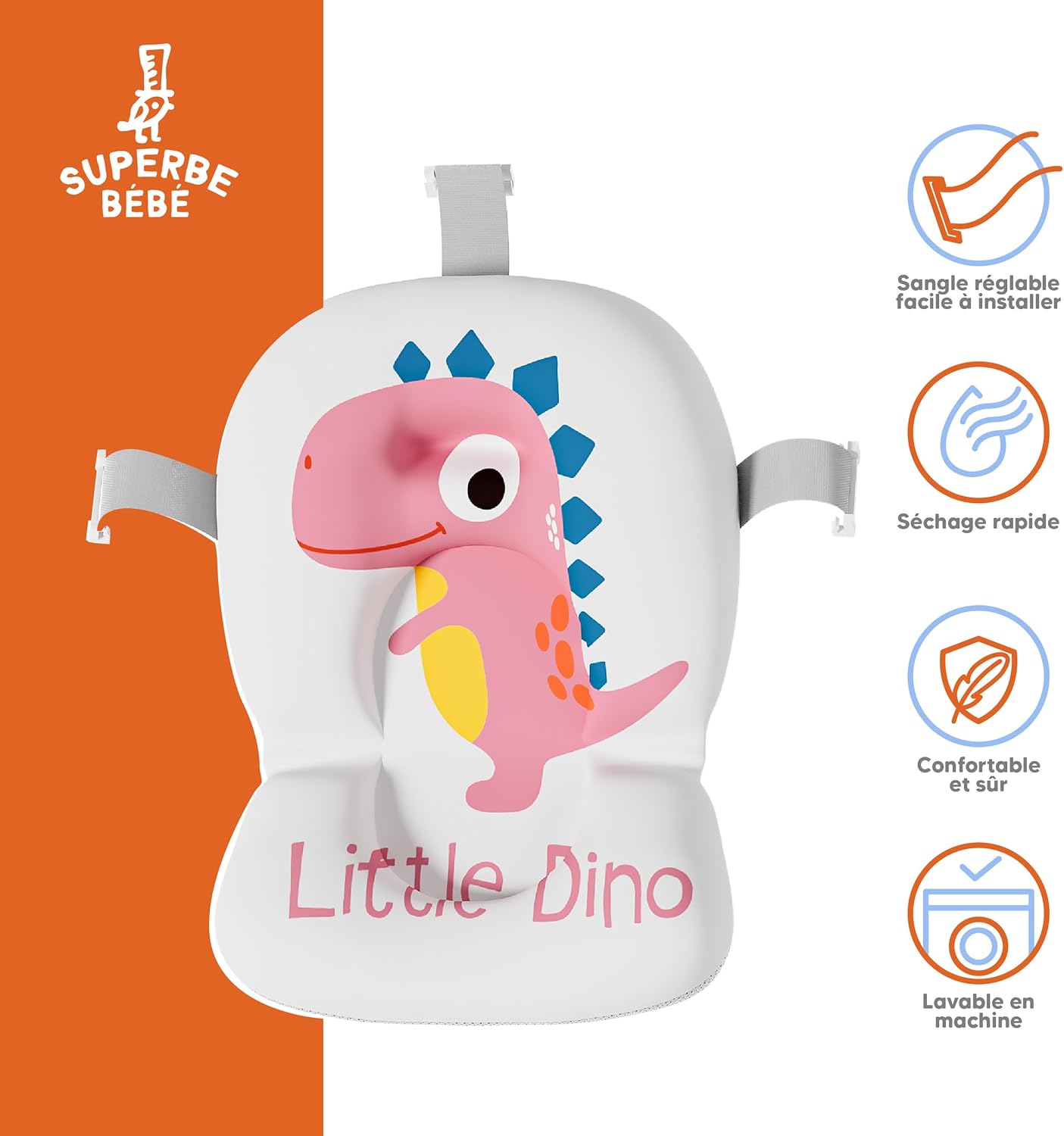 Thumbnail 6 de Baignoire Bébé Pliable XXL avec Coussin de Bain et Thermomètre Intégré – SUPERBE BEBÉ