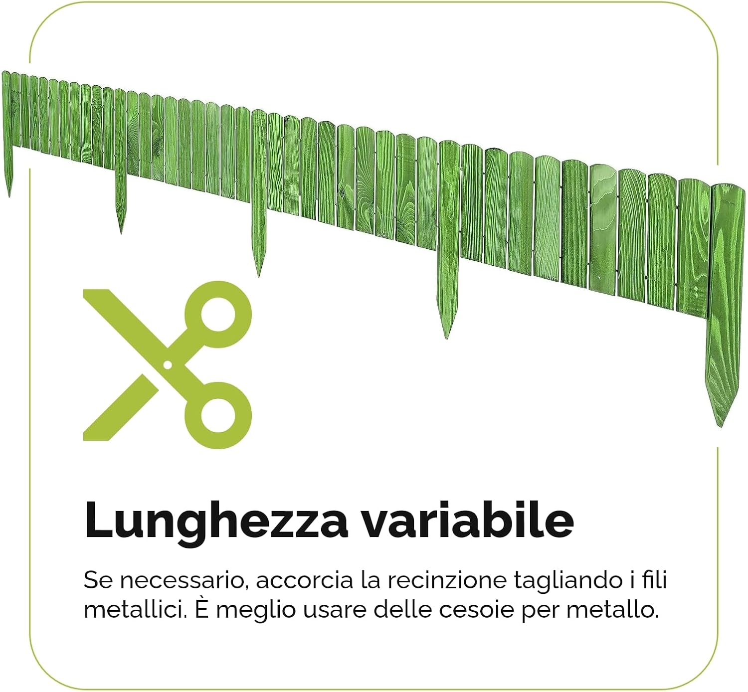 Thumbnail 3 de Garronda Rollborder GD-0046 bordura flessibile in legno per aiuole e prato, verde scuro, altezza 30 cm, lunghezza 200 cm