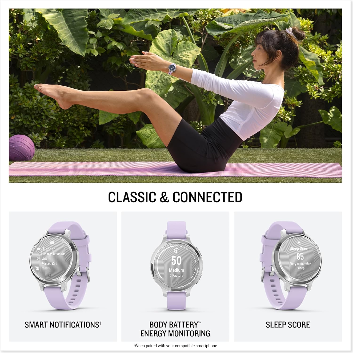 Detalle 2 de Garmin Renewed Lily 2 Active GPS 35mm Smartwatch – Cream Gold (Renewed)
