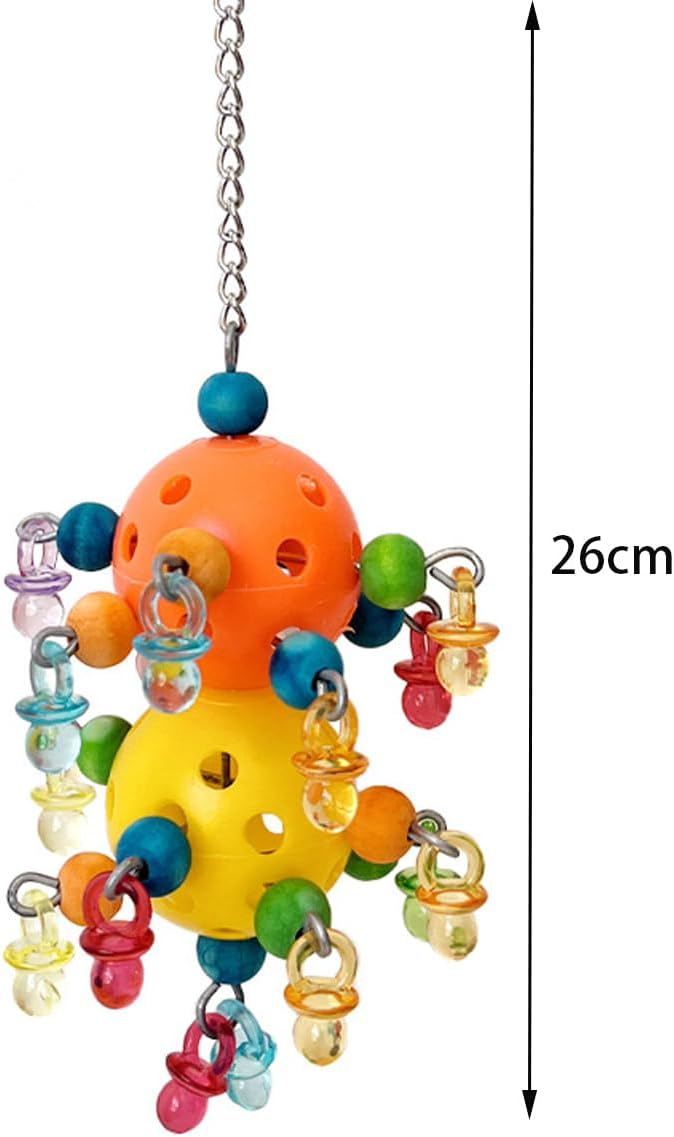 Thumbnail 1 de Didabotak Bird Chewing Toys: Hanging Colorful Plastic Ball Toy for Small to Medium Birds