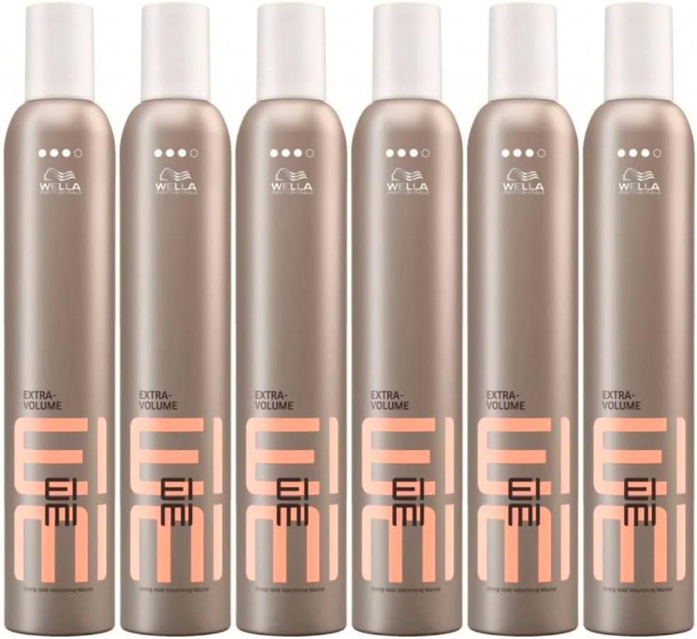 Detalle de Wella EIMI Extra Volume Styling Mousse 500ml x 6 – tenuta forte per chi cerca volume duraturo