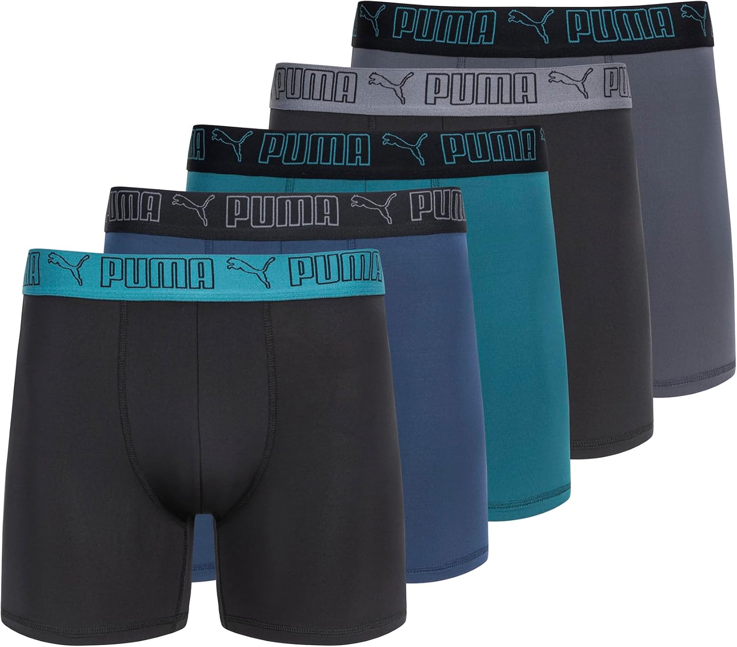 Detalle de PUMA Men’s Performance Boxer Briefs 5-Pack