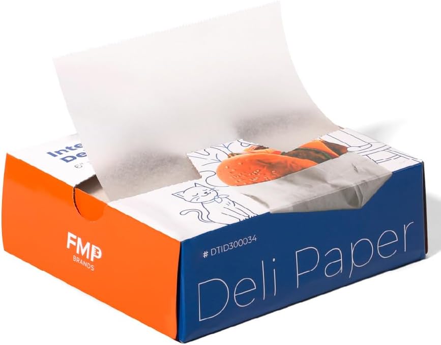 Detalle de Fit Meal Prep 14198857 Wax Paper Sheets, 500-Pack, 6 x 10.75 in, Interfolded