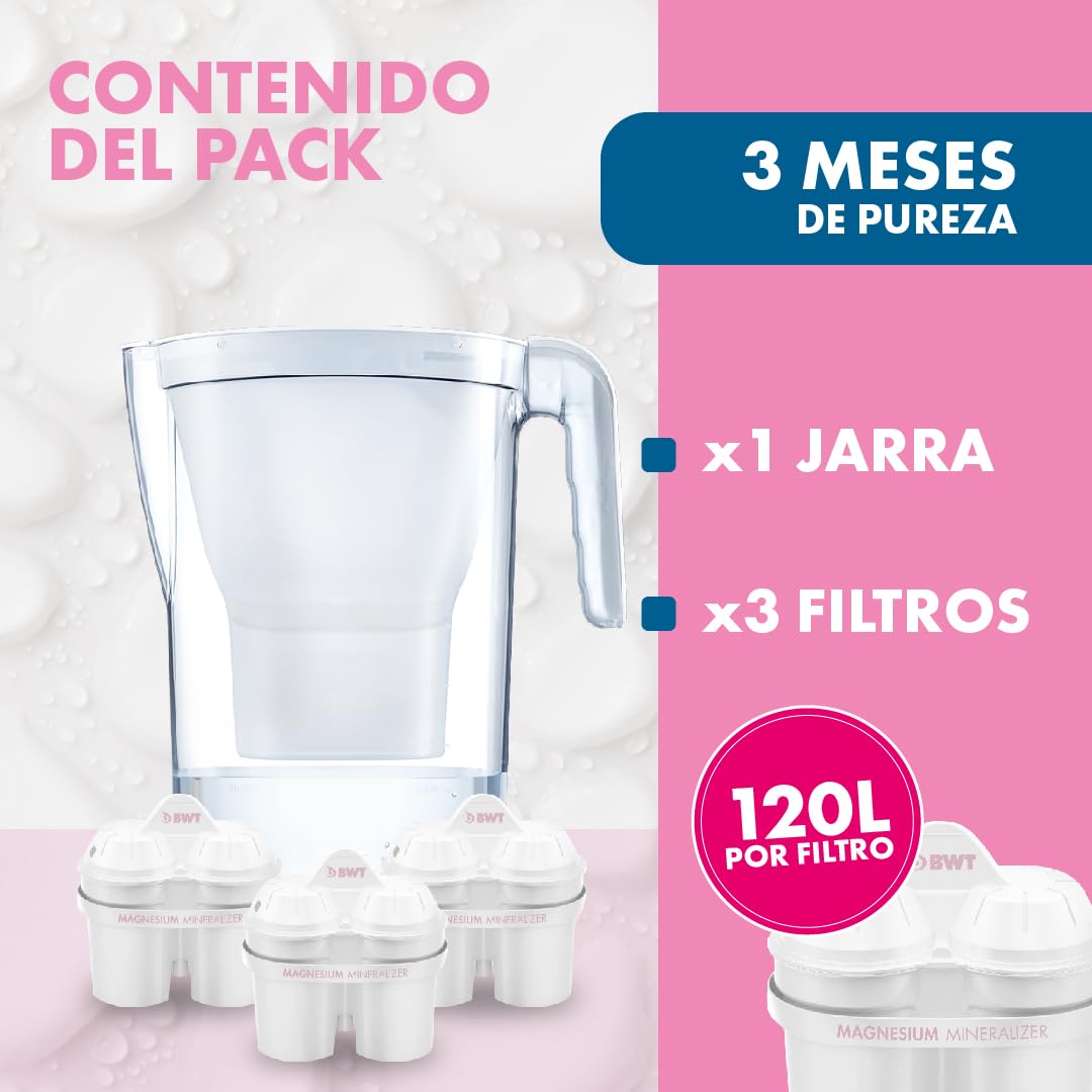 Detalle de BWT JARRA VIDA MANUAL+ 3 FILTROS — filtration efficace pour votre eau du quotidien