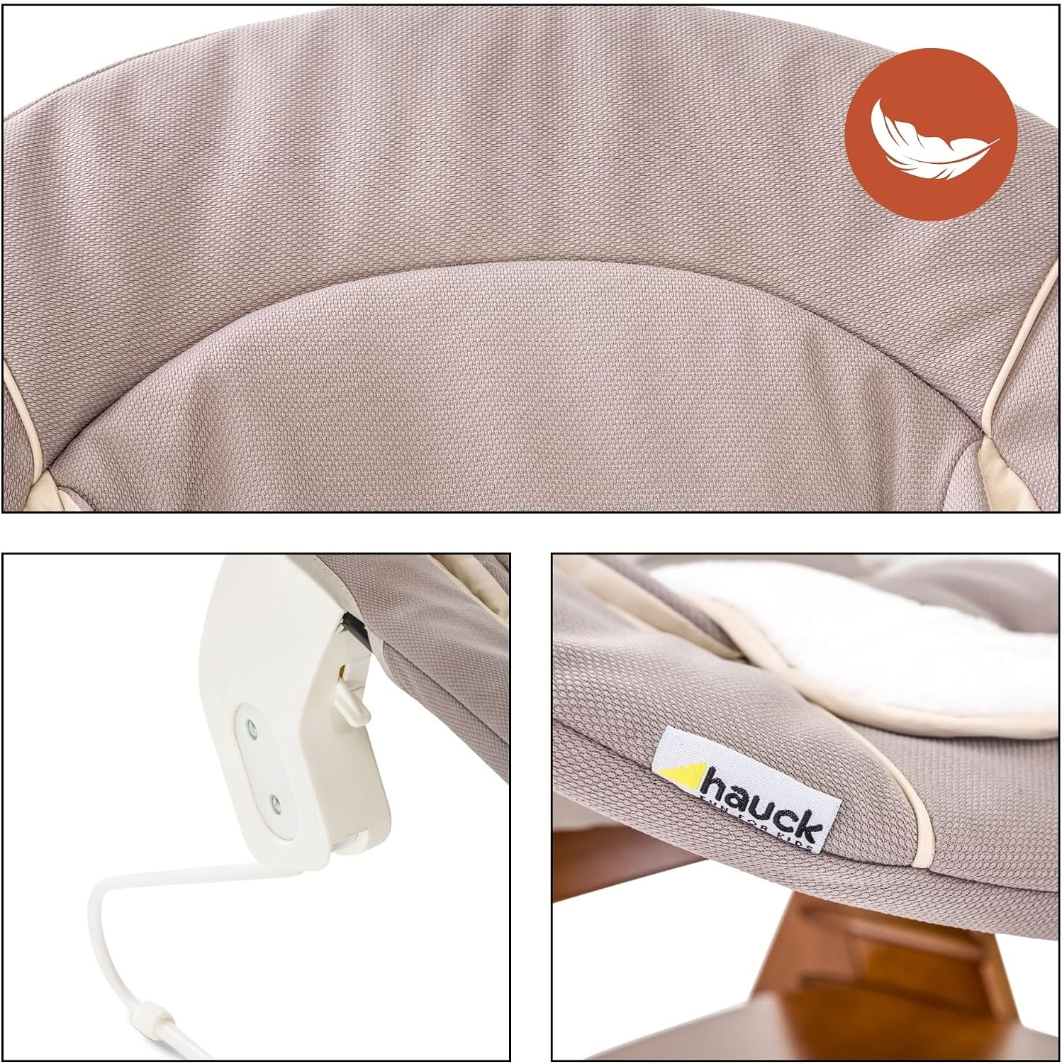 Thumbnail 5 de hauck Alpha Bouncer 2in1 Beige: sdraietta neonati e sedia per seggiolone Alpha+/Beta+