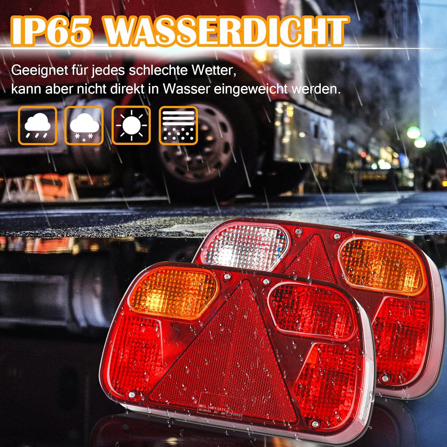 Thumbnail 4 de Warmfay Anhänger Rückleuchten Set (12 V, Universal, 13-polig, 5 m Kabelsatz, E11-zertifiziert)