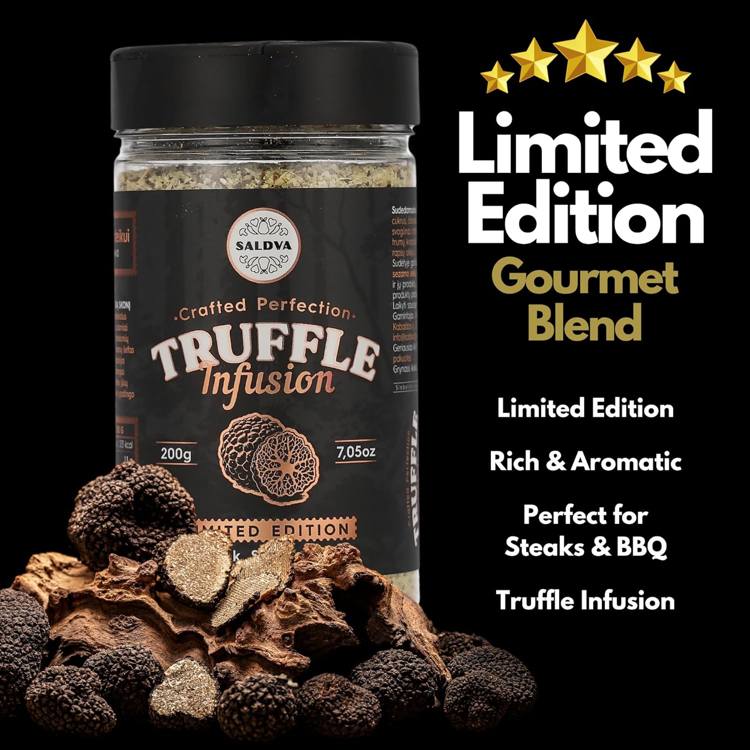 Detalle de Saldva Premium Truffle Steak Rub 200 g