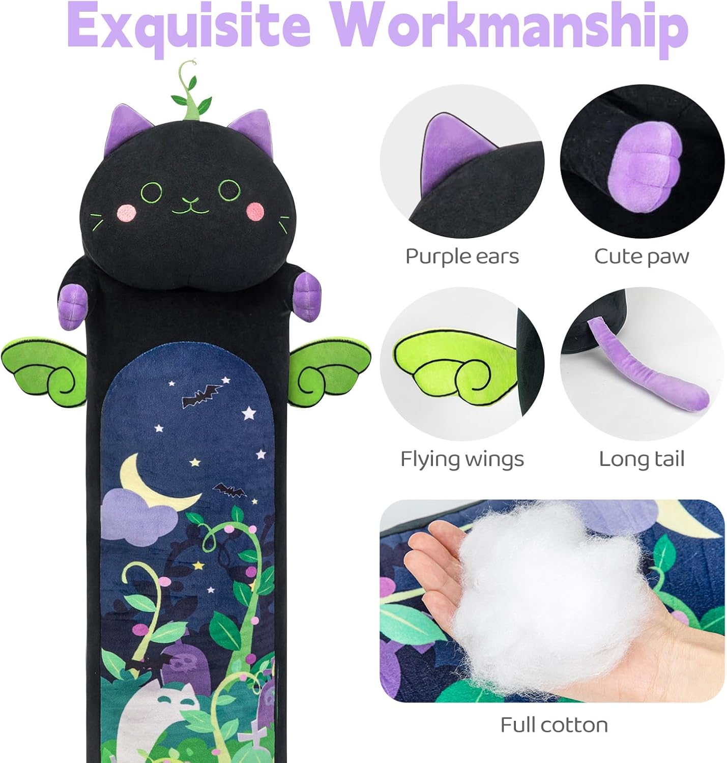 Thumbnail 1 de Mewaii Long Cat Plush 5 Sizes 53”