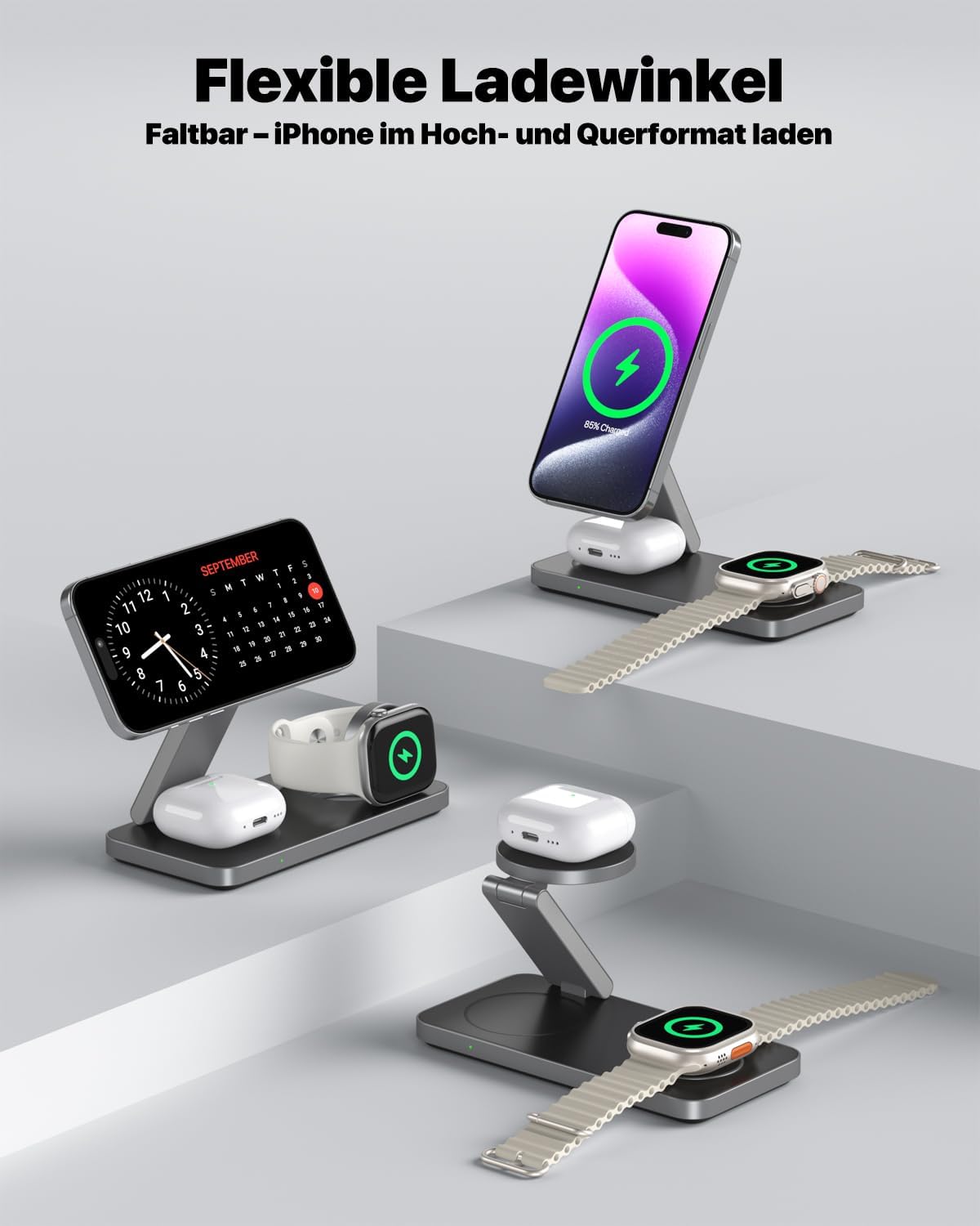 Thumbnail 6 de QTlier 3-in-1 Induktive Ladestation 20W
