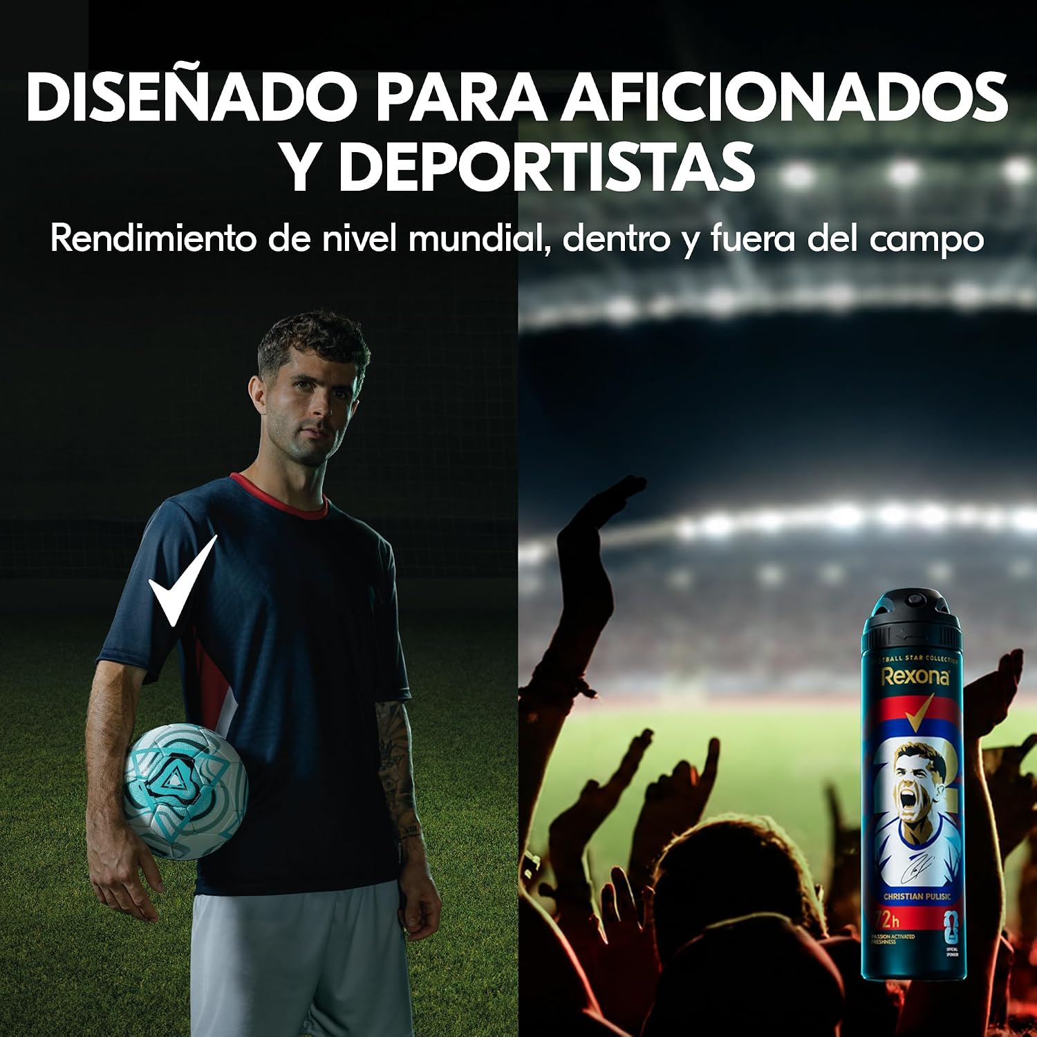 Detalle de Rexona Cofre de Regalo FIFA World Cup 2026 Superstar Collection — 6x150 ml Desodorantes en Spray para Hombre