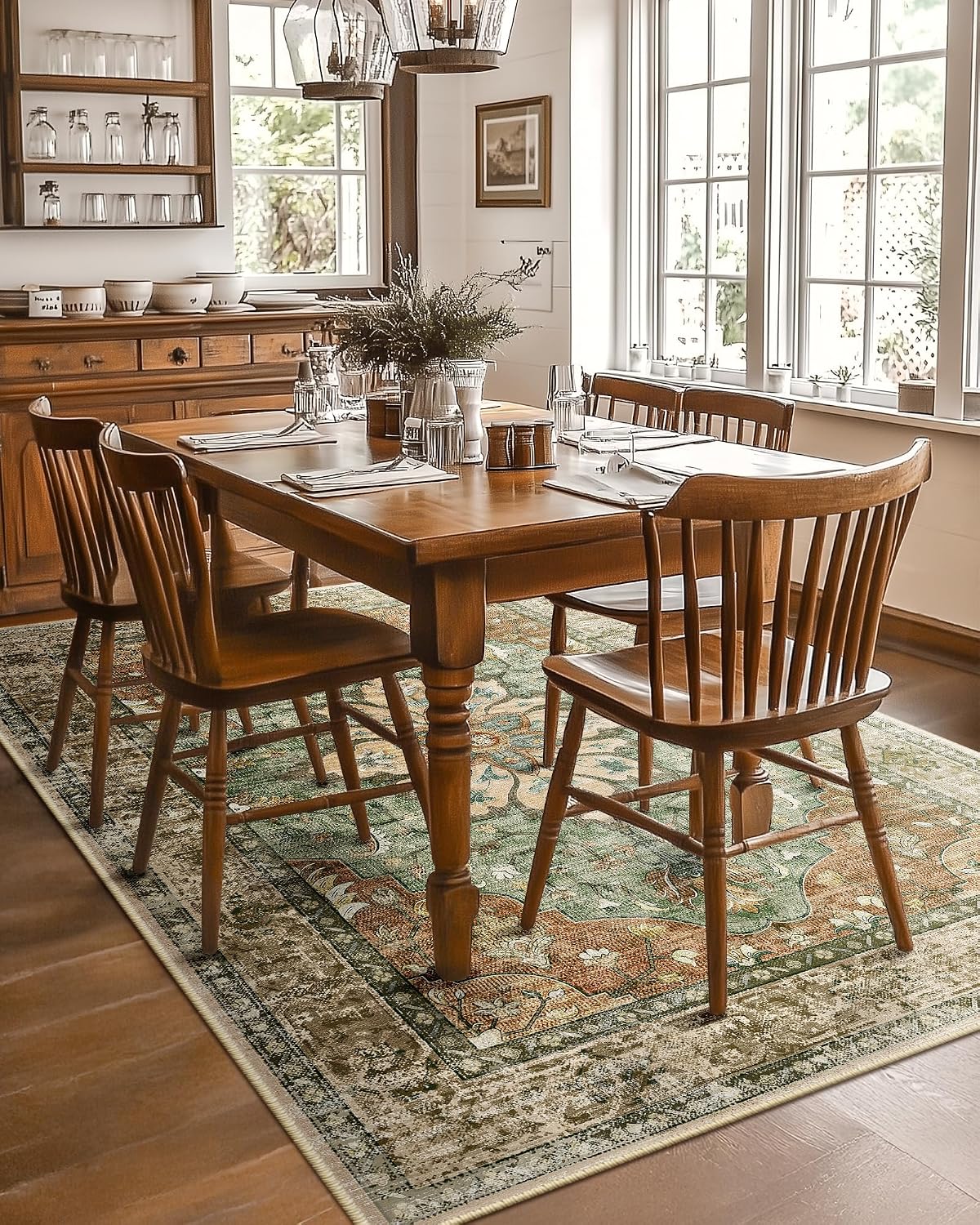 Detalle de RELEANY RELEANY 5 x 7 floral rug
