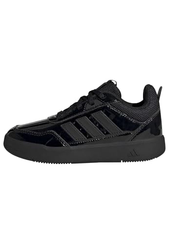 Detalle de adidas Tensaur Sport 3.0, zapatillas infantiles unisex negras con cordones
