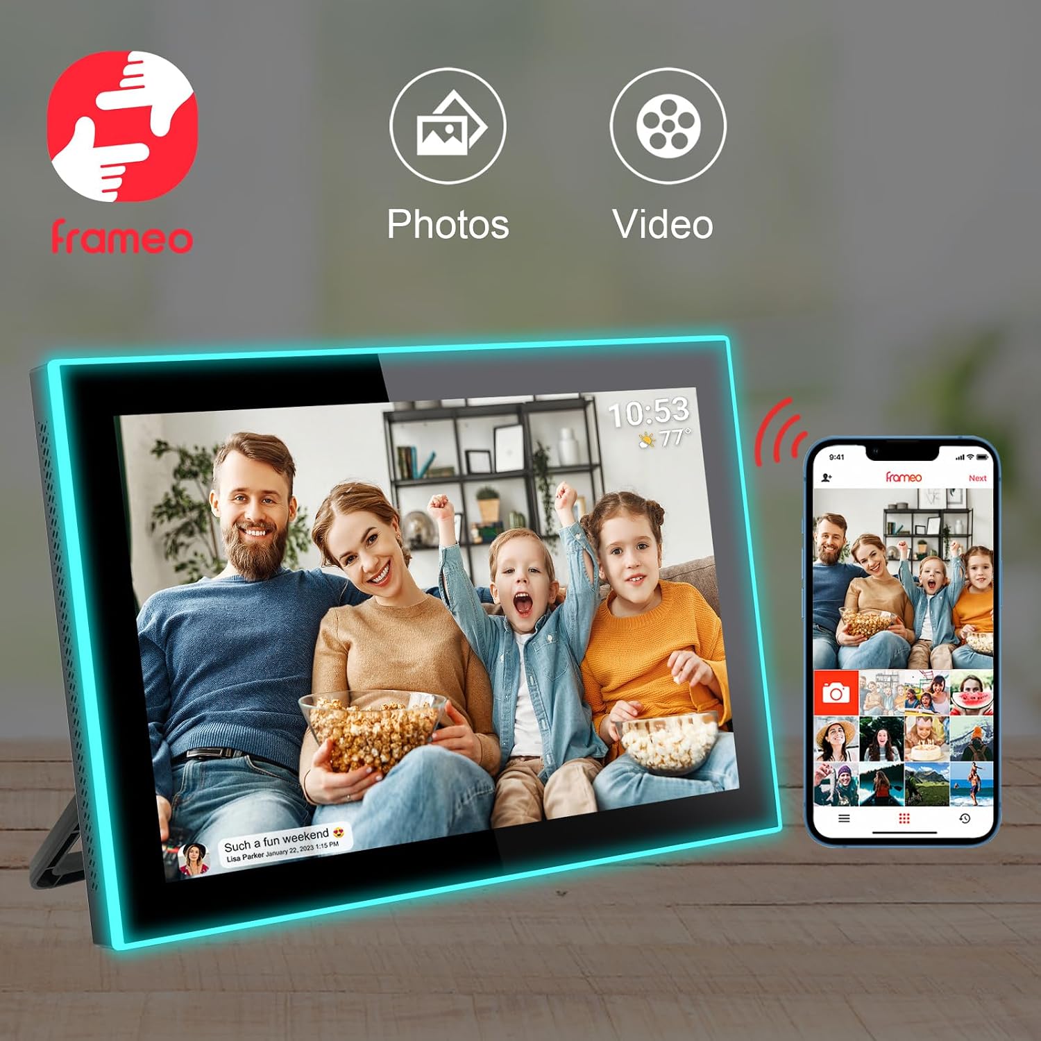 Detalle 2 de FRAMEO 10.1 Inch Digital Photo Frame 32GB