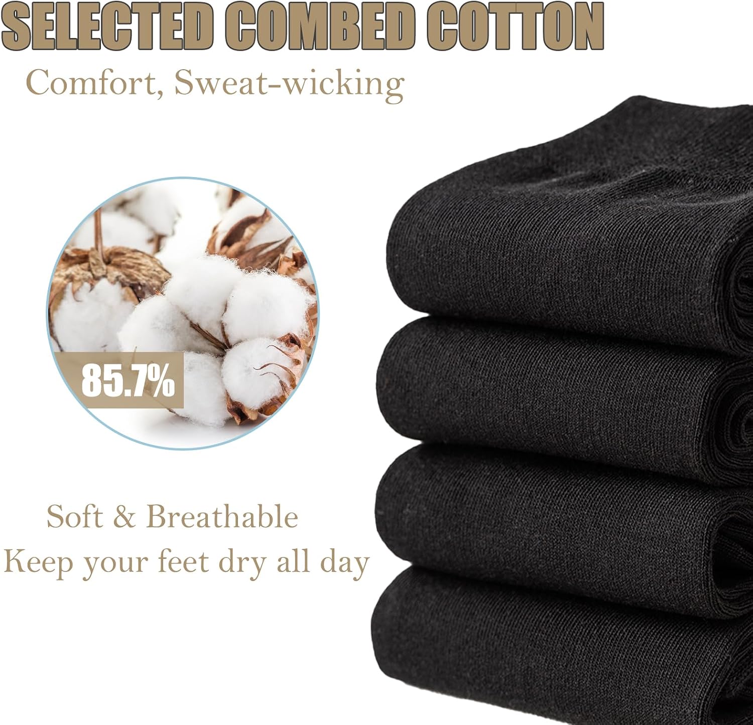 Detalle de Wamicu Calcetines Hombre 5 pares talla 39-43
