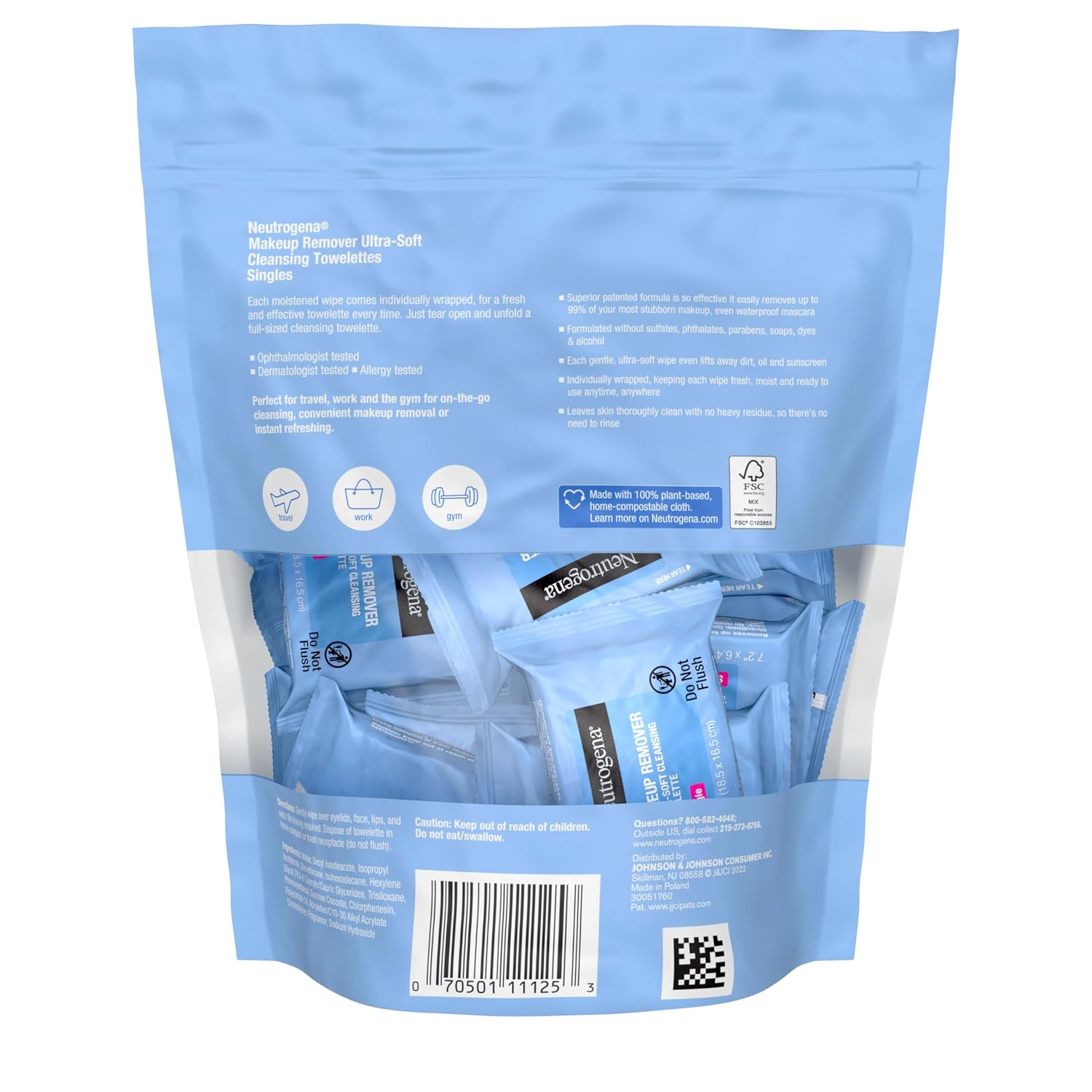 Thumbnail 5 de Neutrogena Makeup Remover Wipe Singles 20ct 🎀