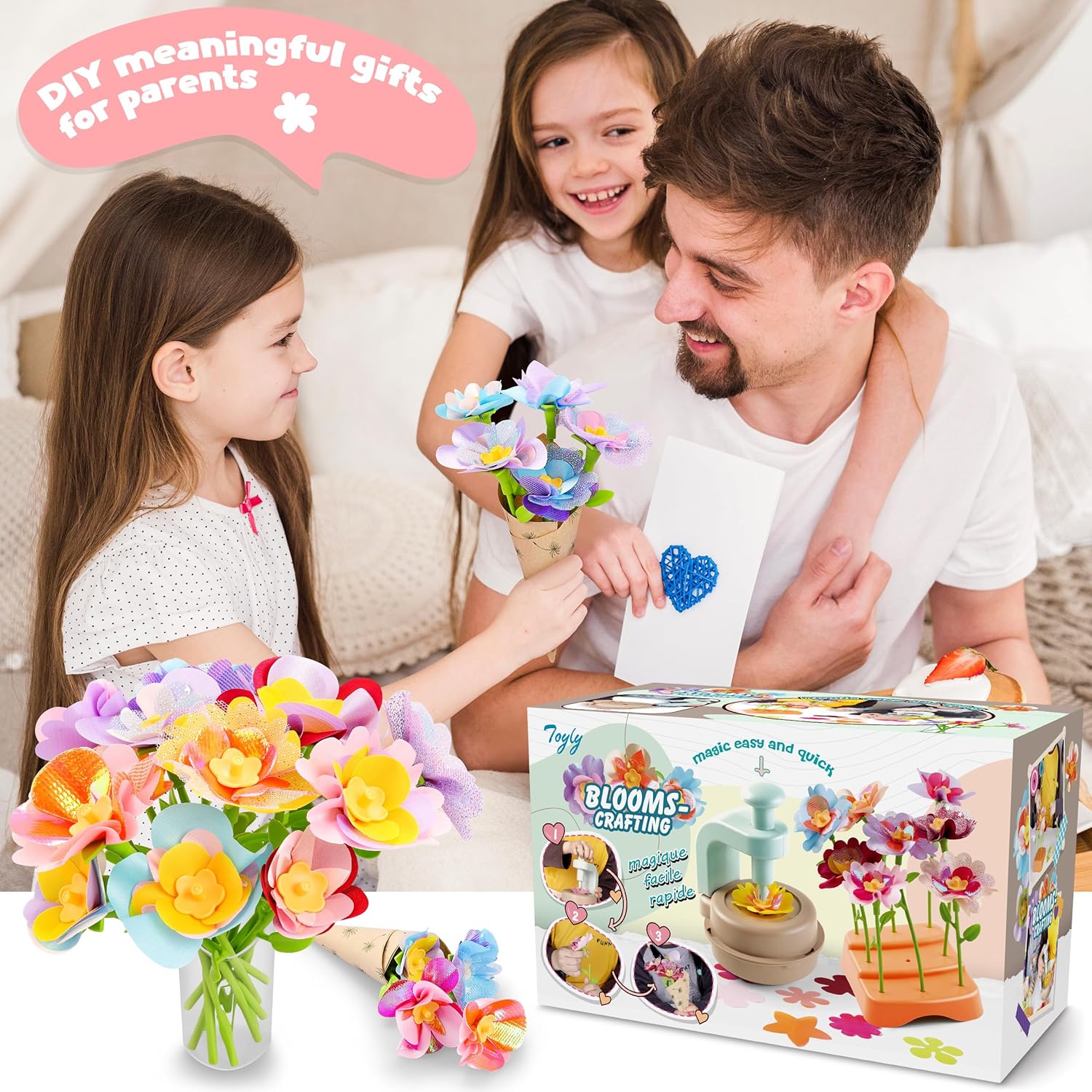 Thumbnail 3 de Fabric Flower Bouquet DIY Kit 4+ 🎨