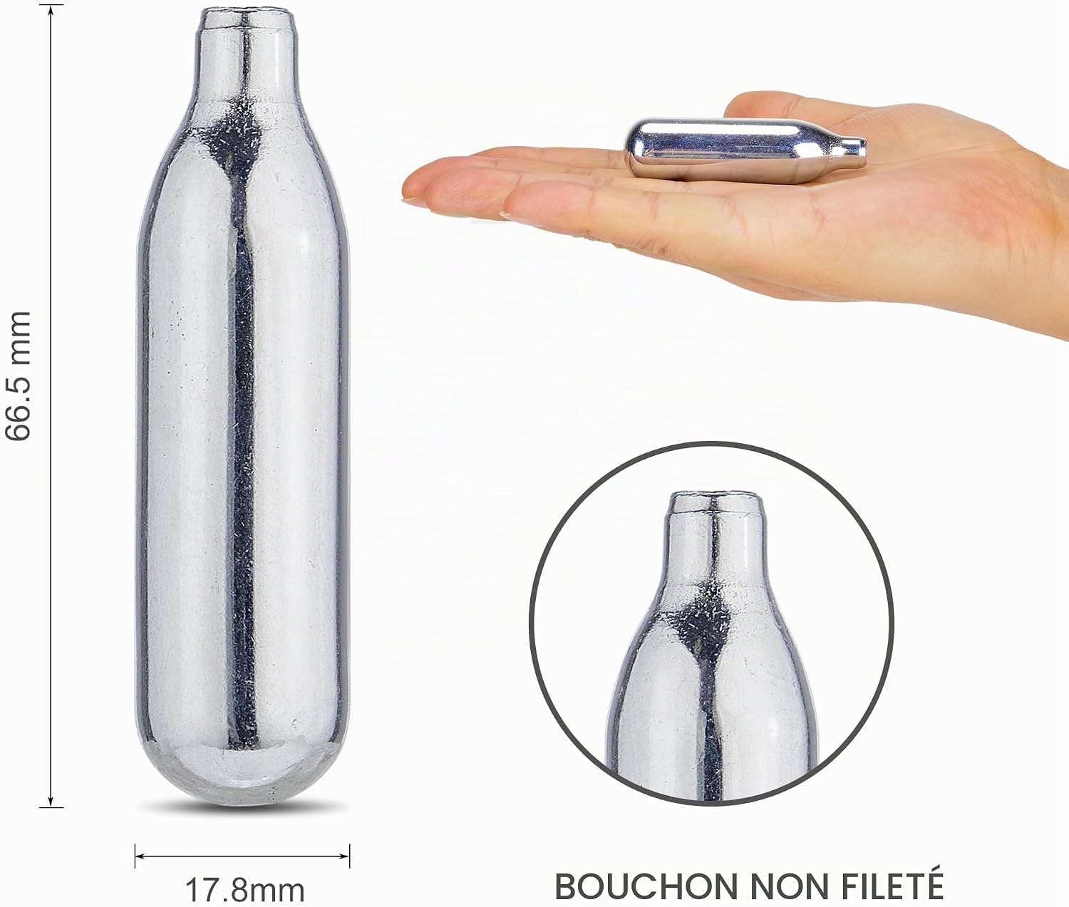 Detalle de KONG MING CAR CO2-capsules 8 g/12 g voor pneumatische apparaten