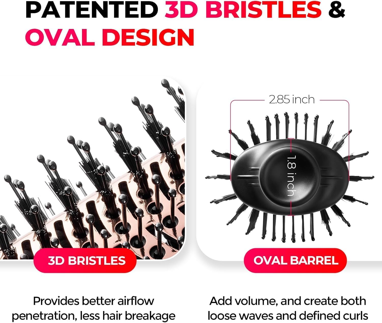 Thumbnail 3 de TYMO Hair Dryer Brush: 4-in-1 Ionic Styler with Oval Titanium Barrel