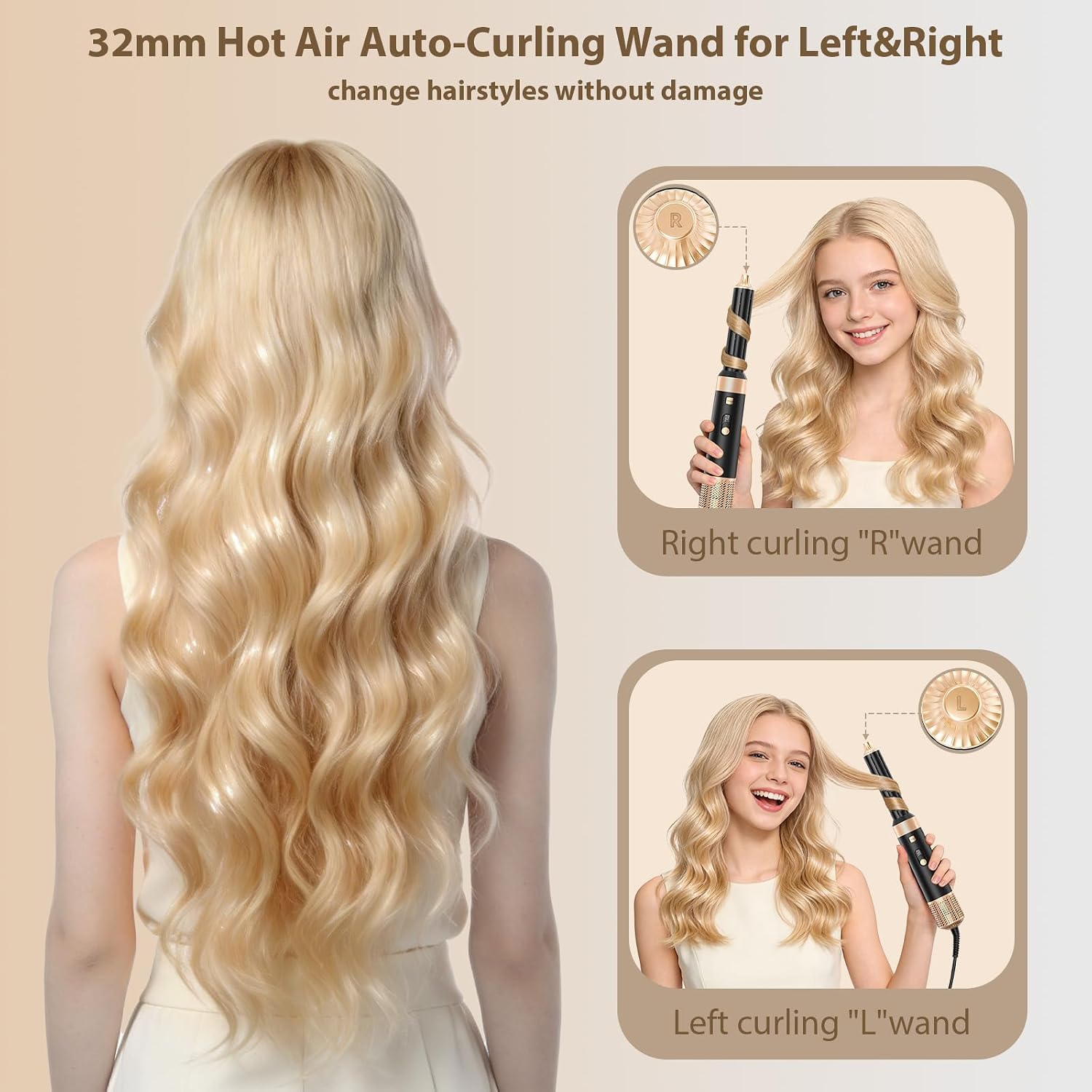 Detalle de Sendowtek 6 in 1 Hot Air Hair Styler Brush 950W