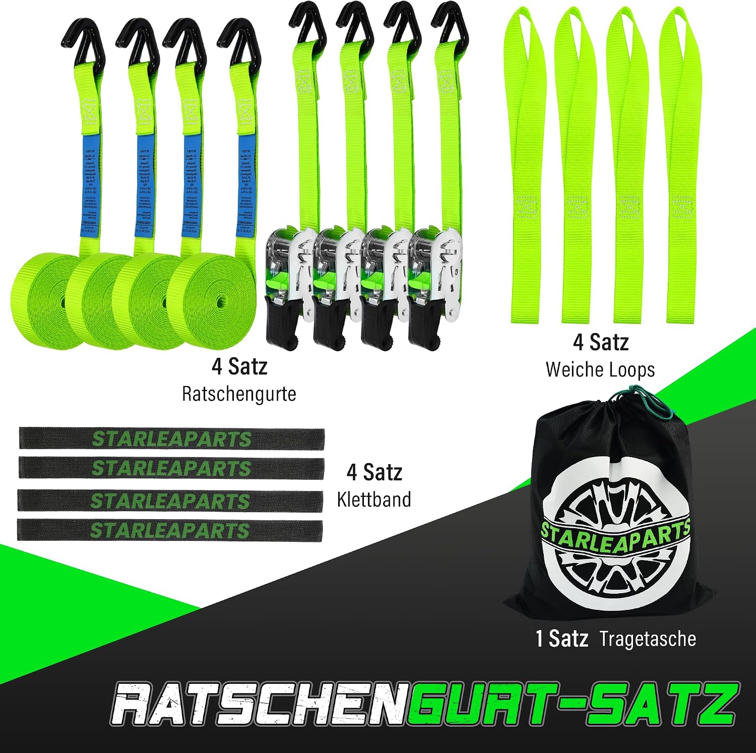 Thumbnail 4 de StarLeaparts Spanngurte mit Ratsche 900 kg 4er Set