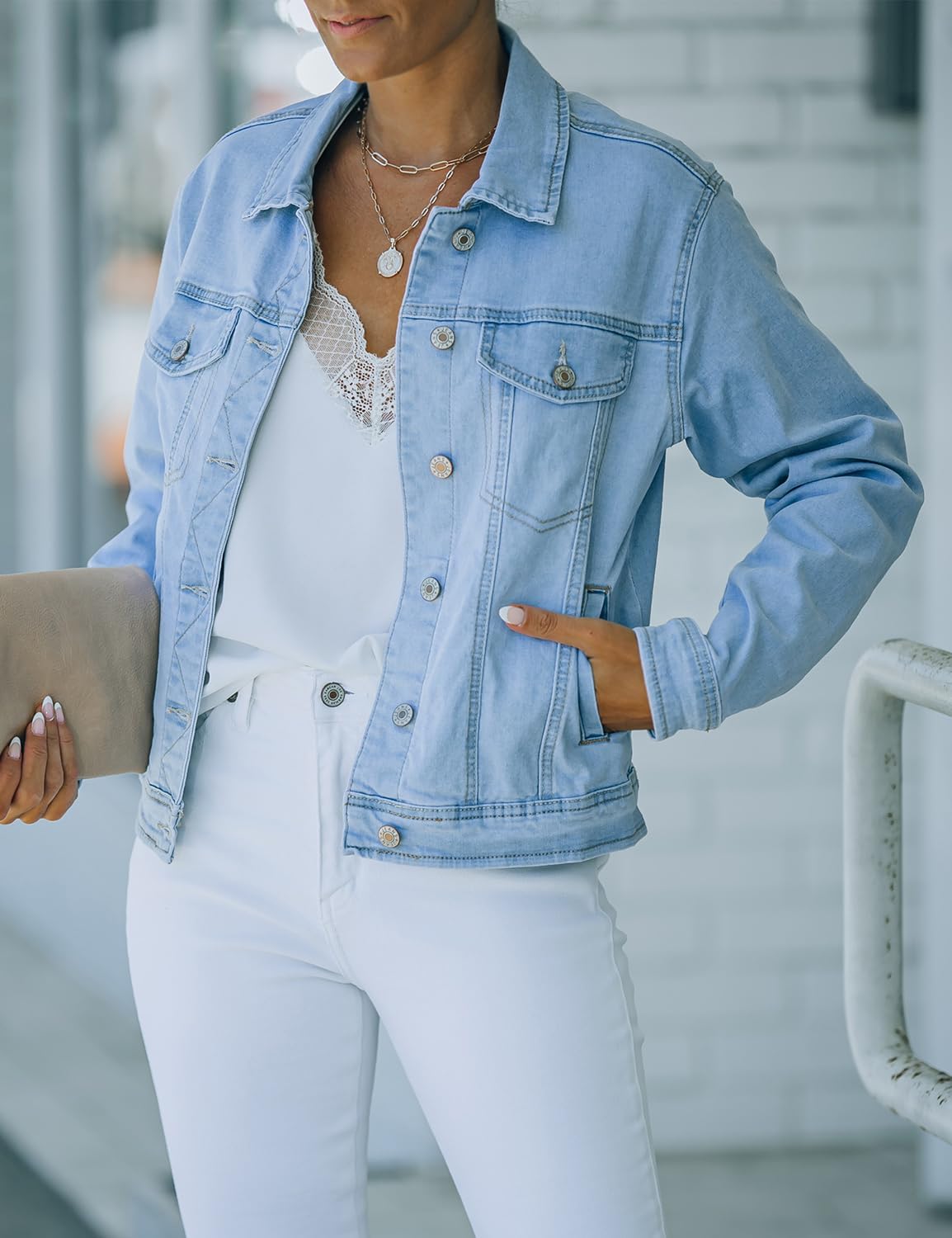 Thumbnail 3 de luvamia Denim Jean Jacket Fitted