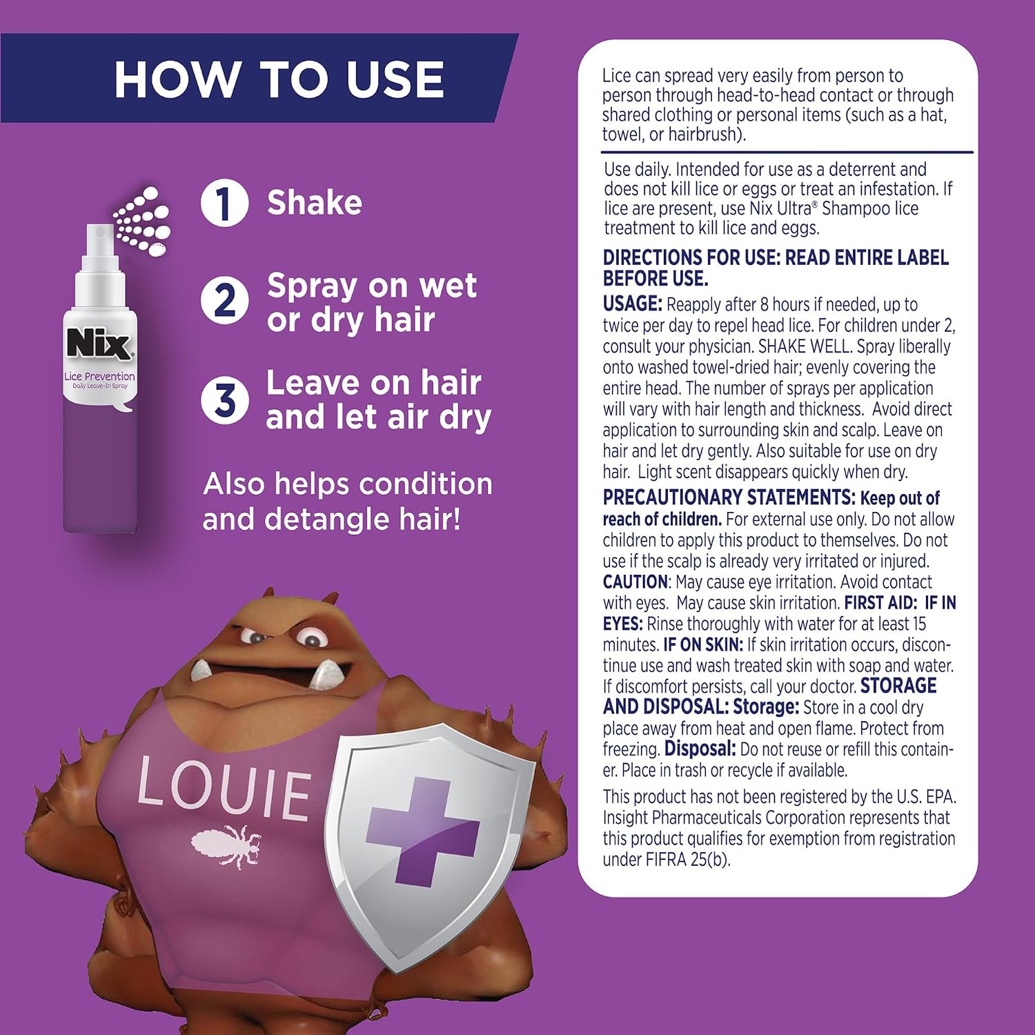 Thumbnail 6 de Nix PR6000490 Lice Treatment Kit with 4 fl oz Shampoo and 6 fl oz Spray