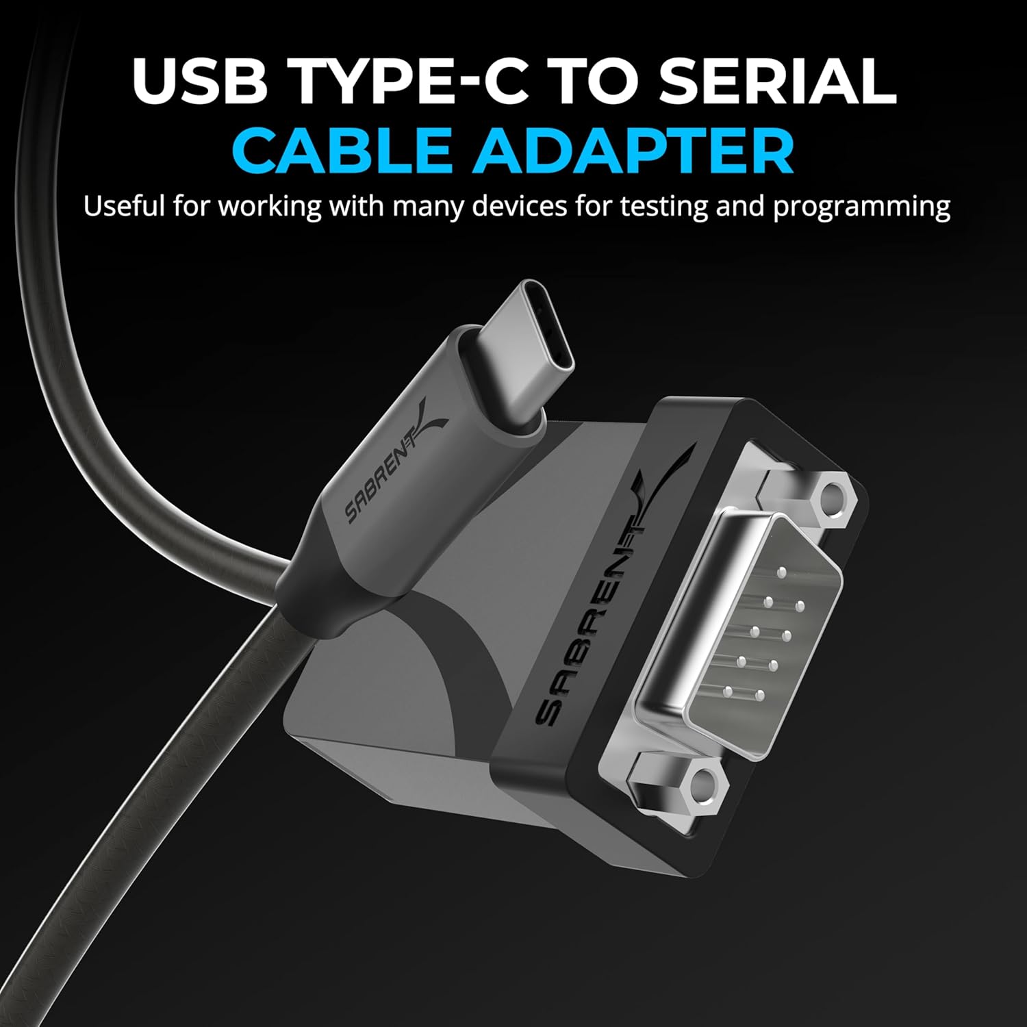 Thumbnail 1 de Sabent USB-C to DB9 RS-232 Adapter CB-D9C3