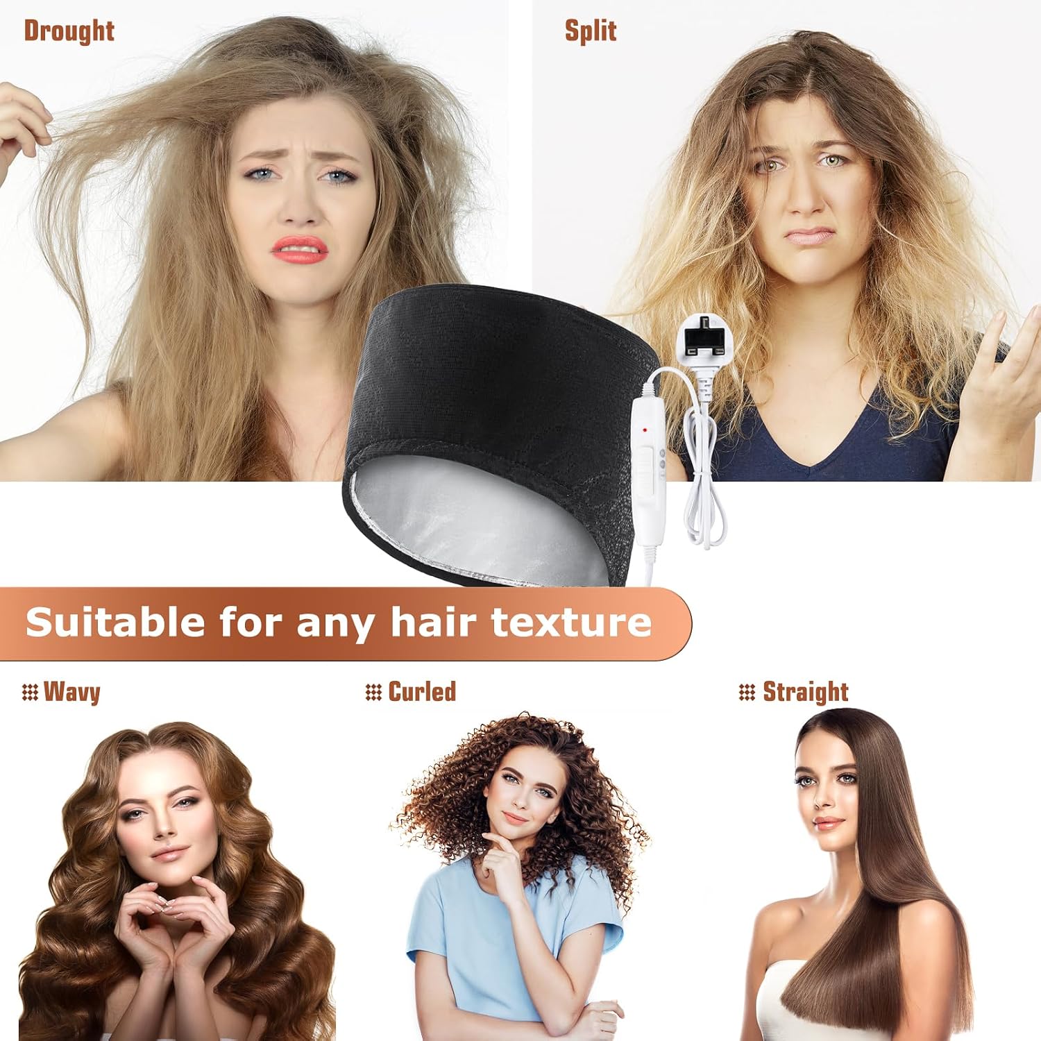 Detalle 2 de Totofac Electric Hair Steamer with 2 Modes 🎀