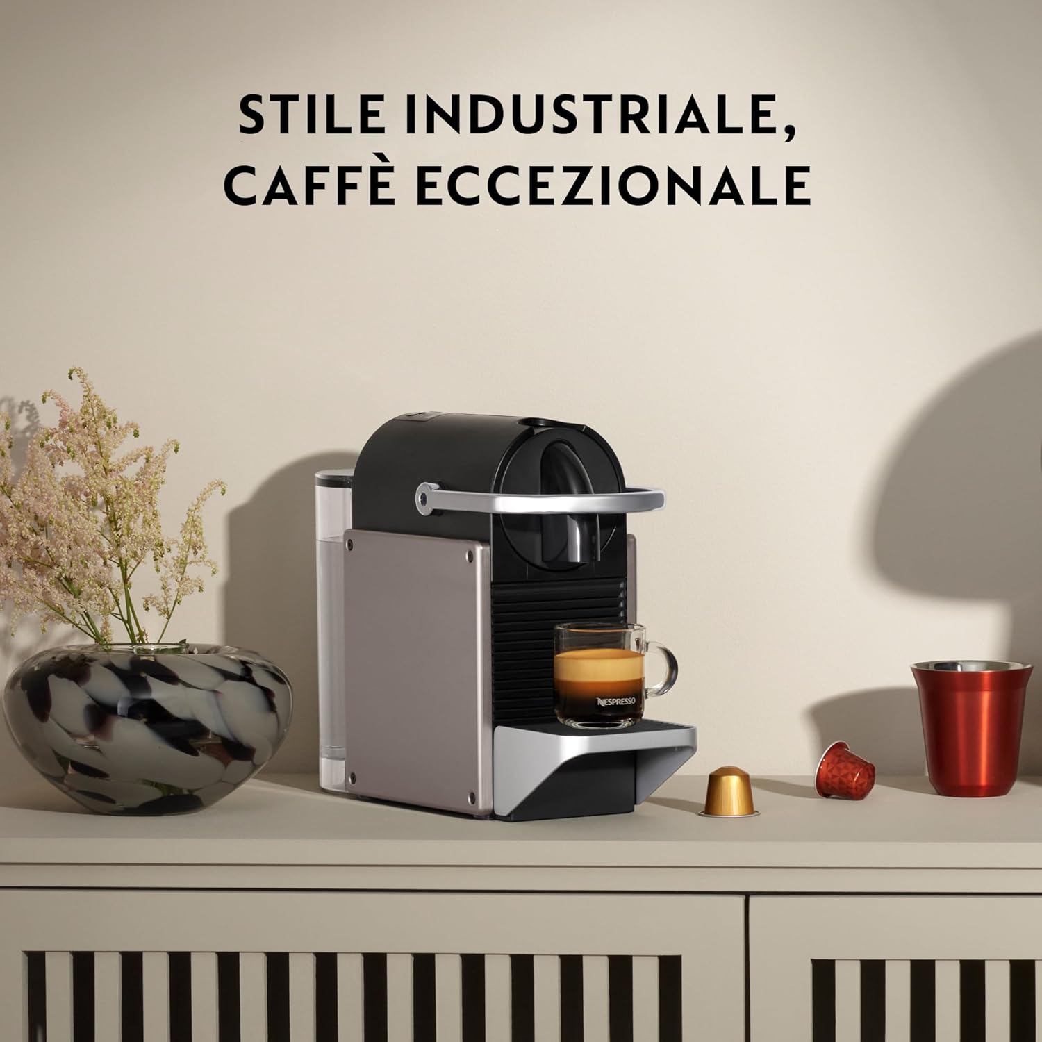 Thumbnail 6 de Krups XN306TK Nespresso Pixie Titan: macchina per caffè espresso compatta, 2 dosi e design robusto