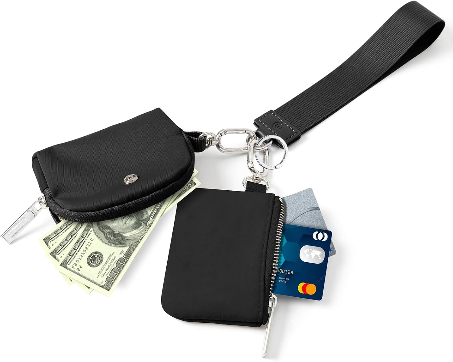 Thumbnail 6 de AOTM Mini Kleingeldbörse mit Armband – Doppeltes Täschchen, tragbar und wasserdicht