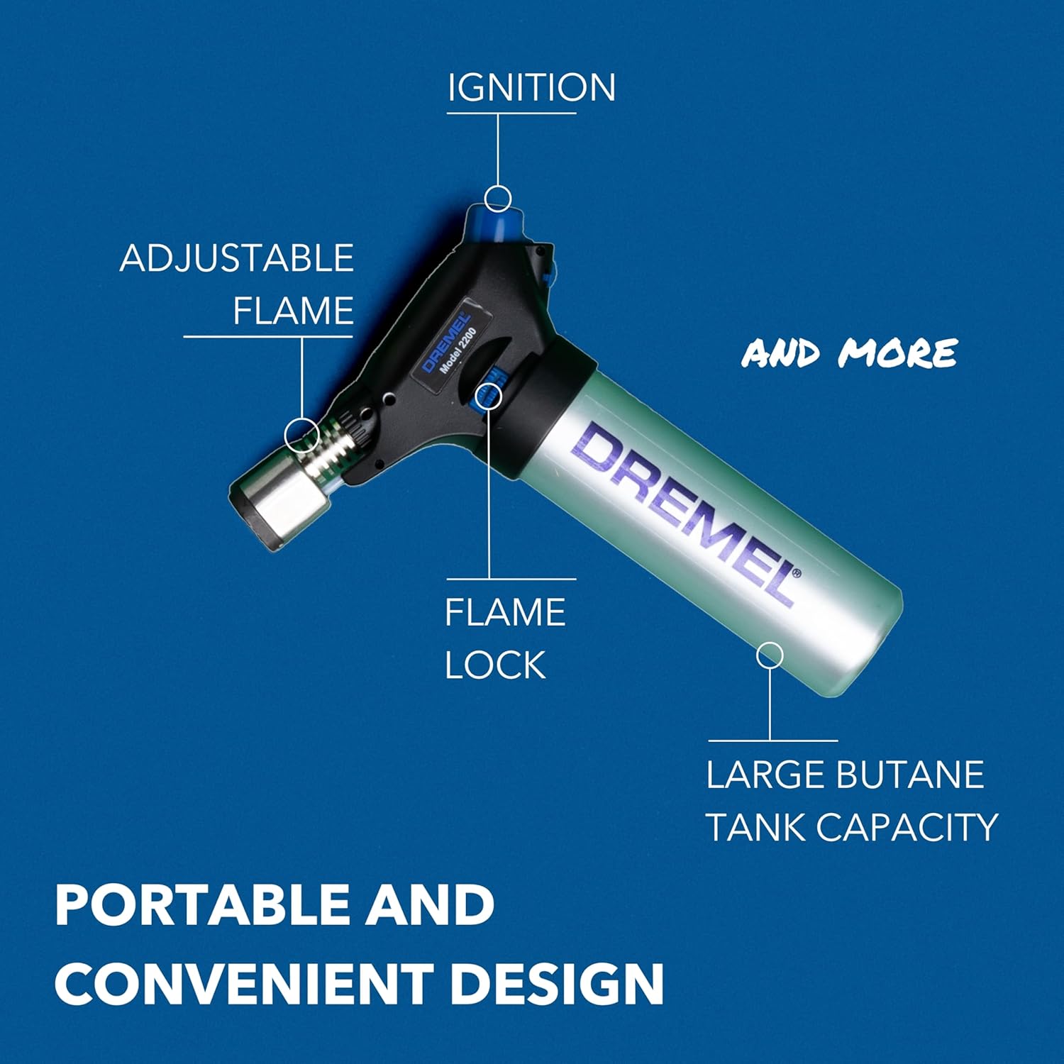 Thumbnail 1 de Dremel Versaflame 2200 Stationary Butane Gas Burner – cordless mini blow torch & heat tool
