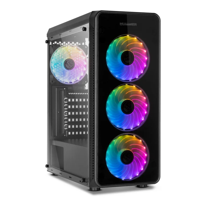 Detalle de Nox Hummer TGM ARGB Cristal Templado USB 3.0: semitorre con iluminación y presencia