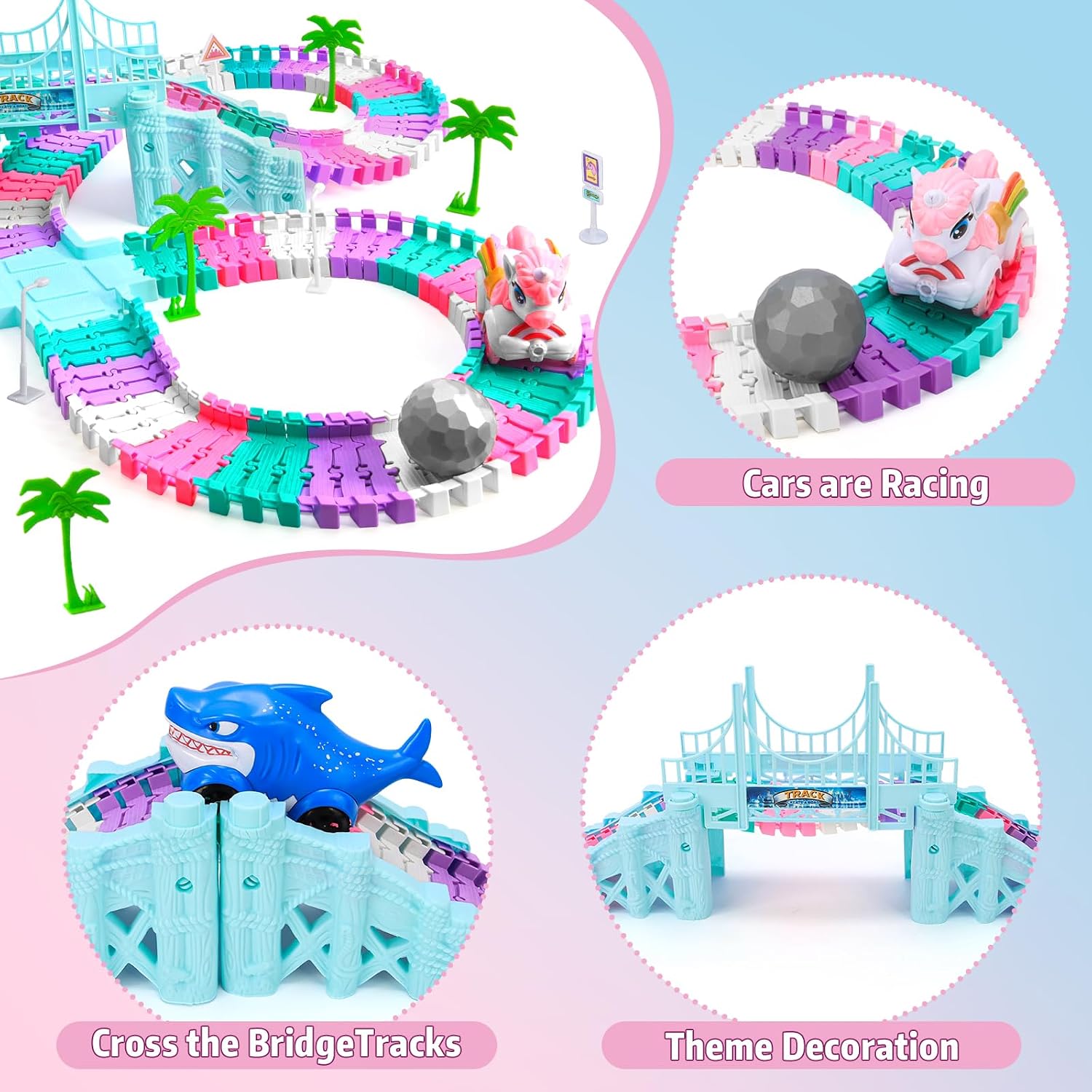 Detalle 2 de MOMSIV Race Track Toy for 3–7 year olds