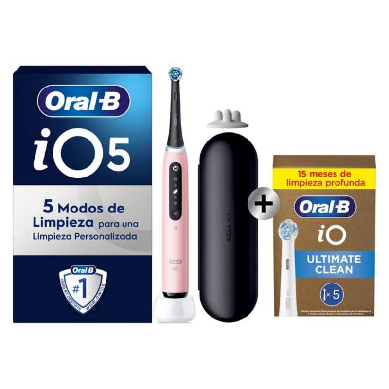 Detalle 2 de Oral-B IO 5S Rosa Enchufe EU: cepillo eléctrico con limpieza envolvente y app