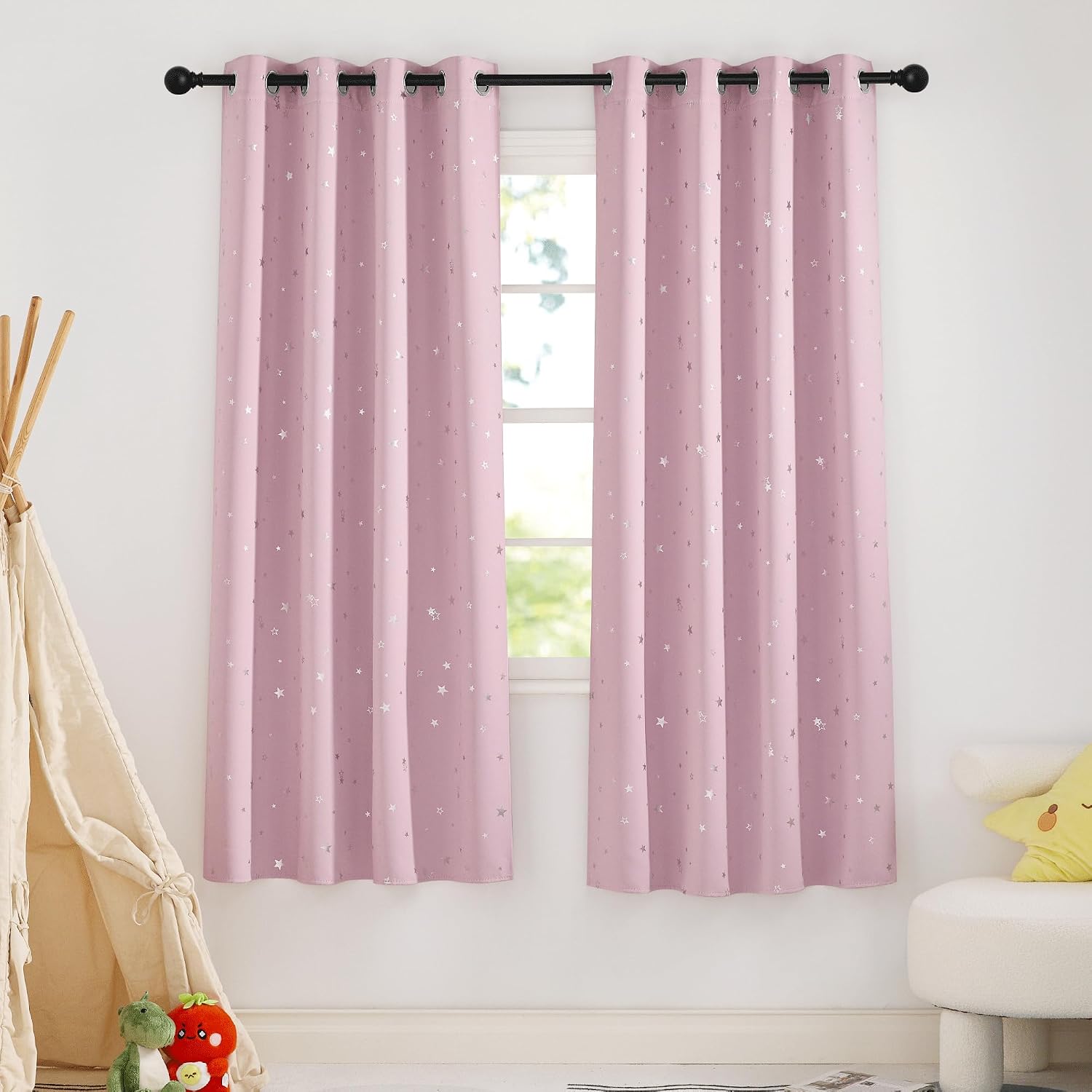 Thumbnail 1 de Pony Dance star blackout curtains 52 x 72in