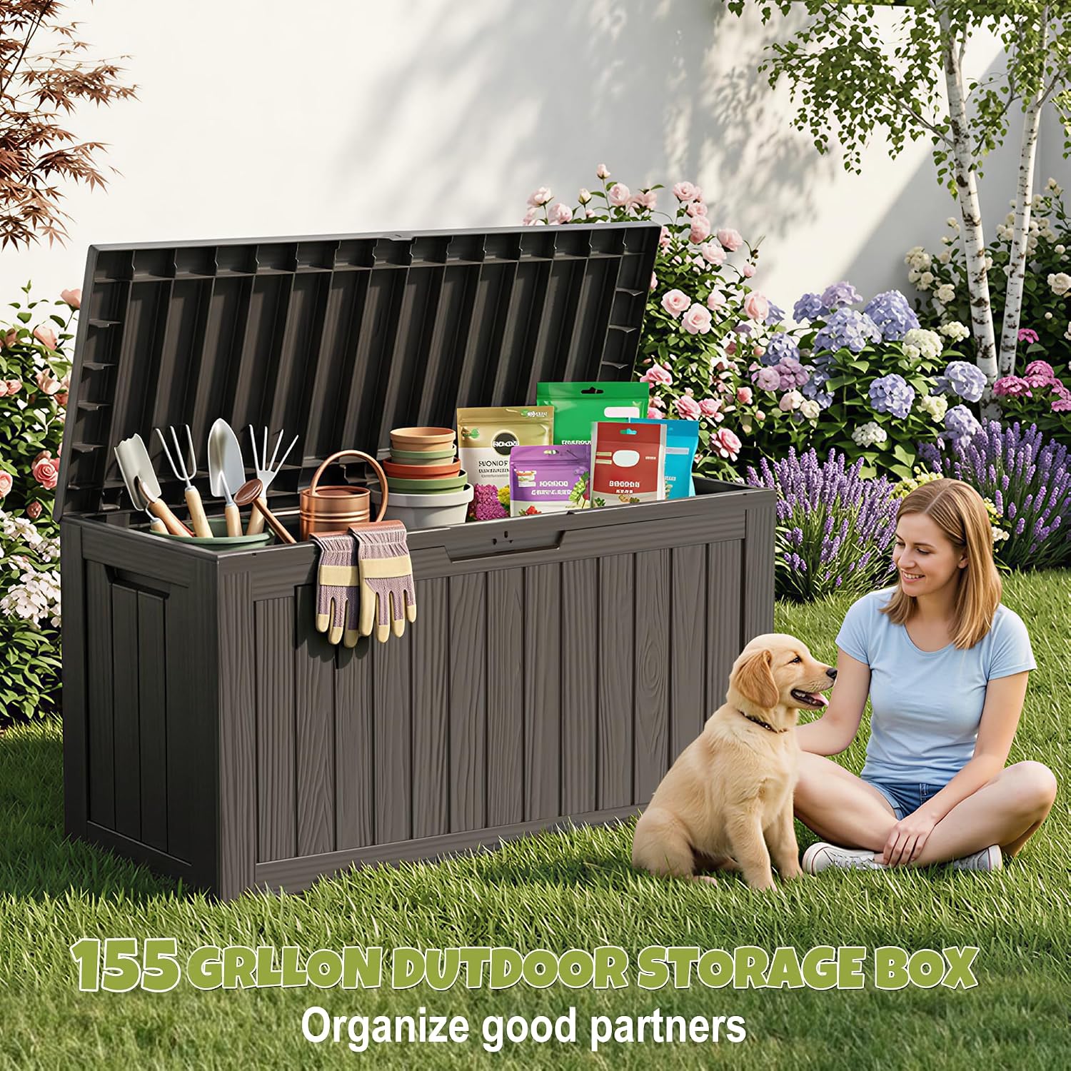 Detalle 1 de DRATO Outdoor Storage Box 155 Gallon