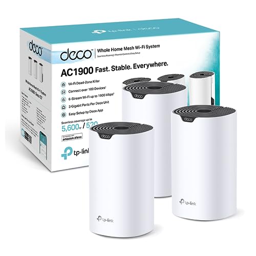 Detalle de TP-Link Deco S1900 (3-Pack): sistema mesh Wi‑Fi AC1900 para hogares multivivienda
