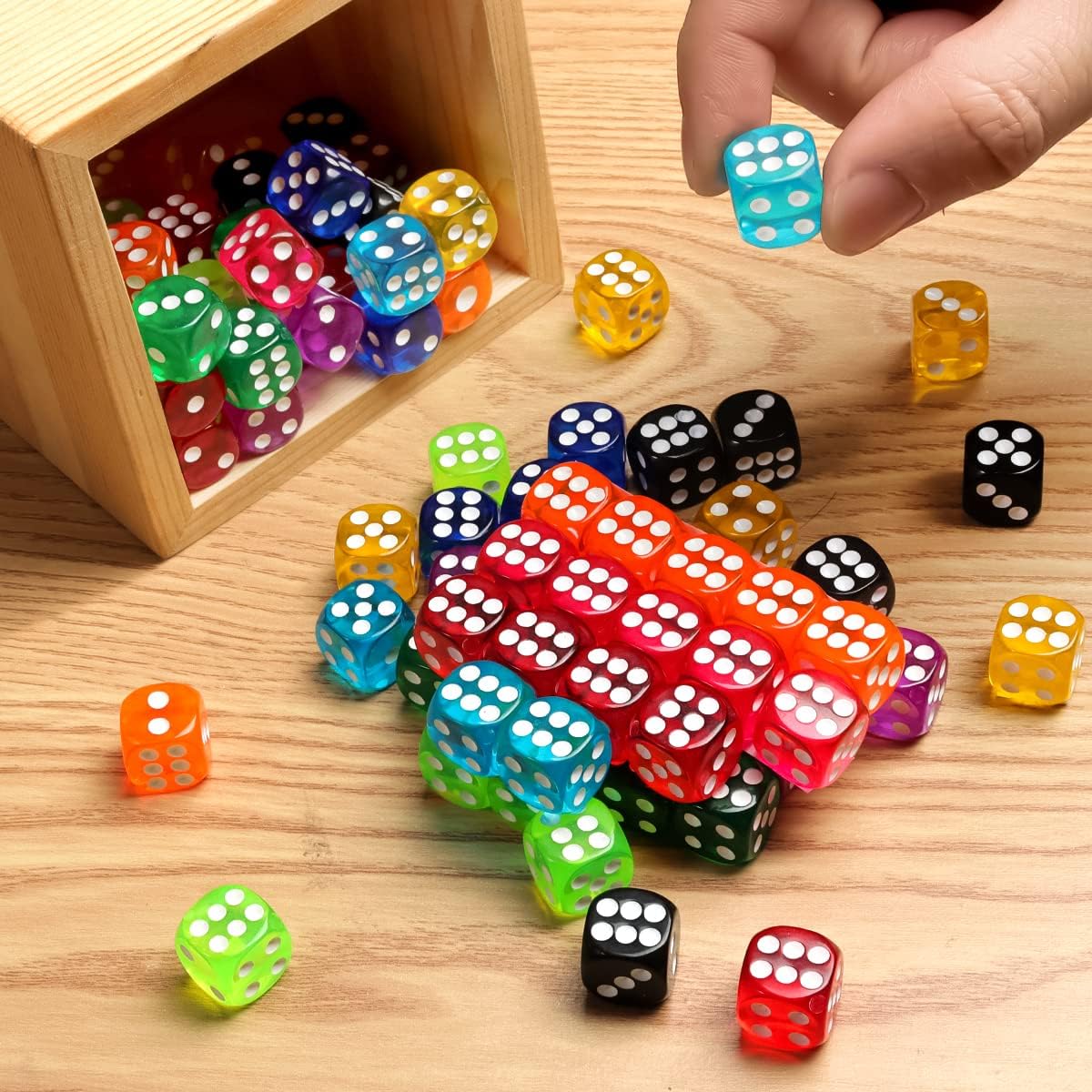 Detalle de 50 Pieces 14mm Bulk Dice Set for Learning 🎲