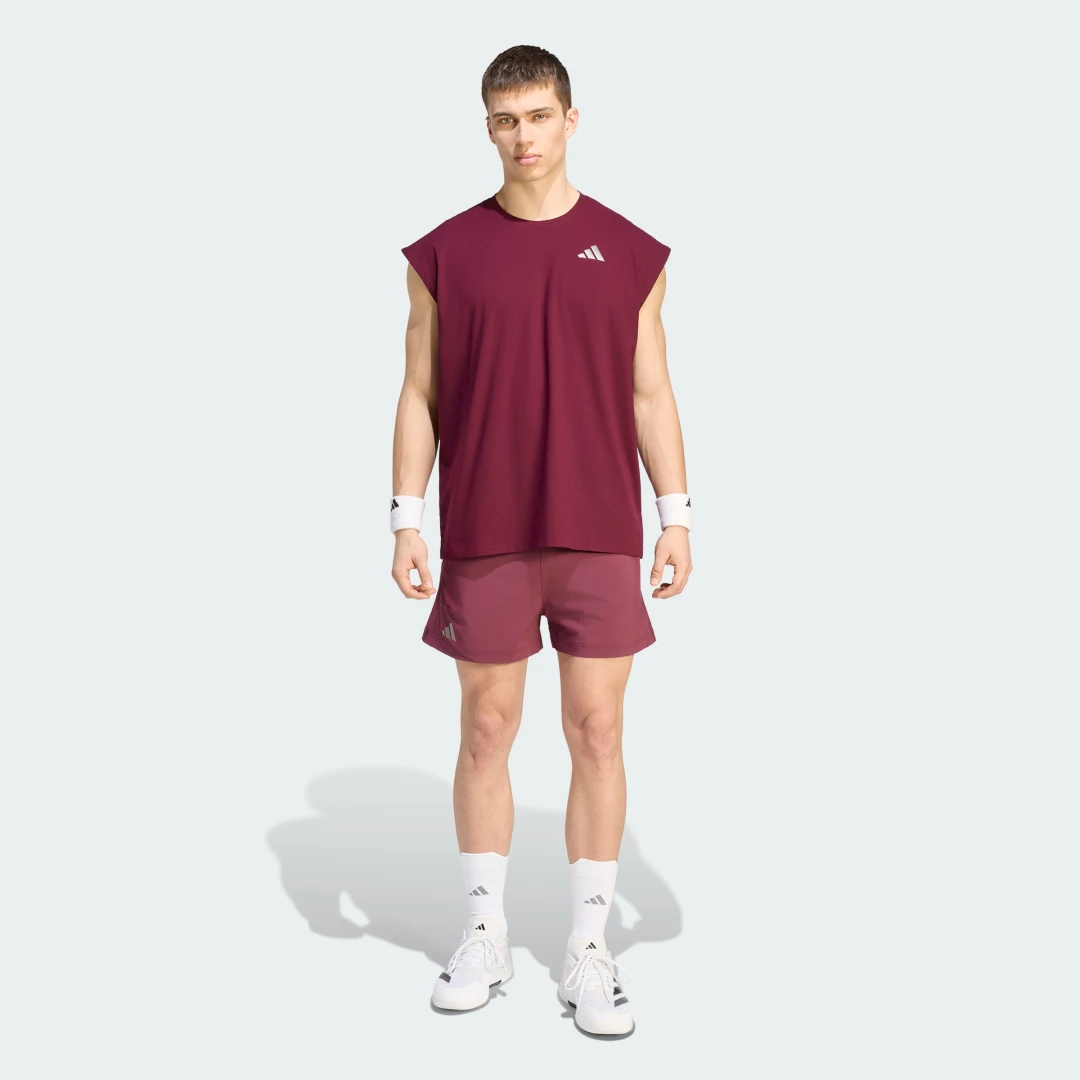 Thumbnail 2 de Camiseta holgada de tenis sin mangas Climacool+ de Adidas, Burgundy