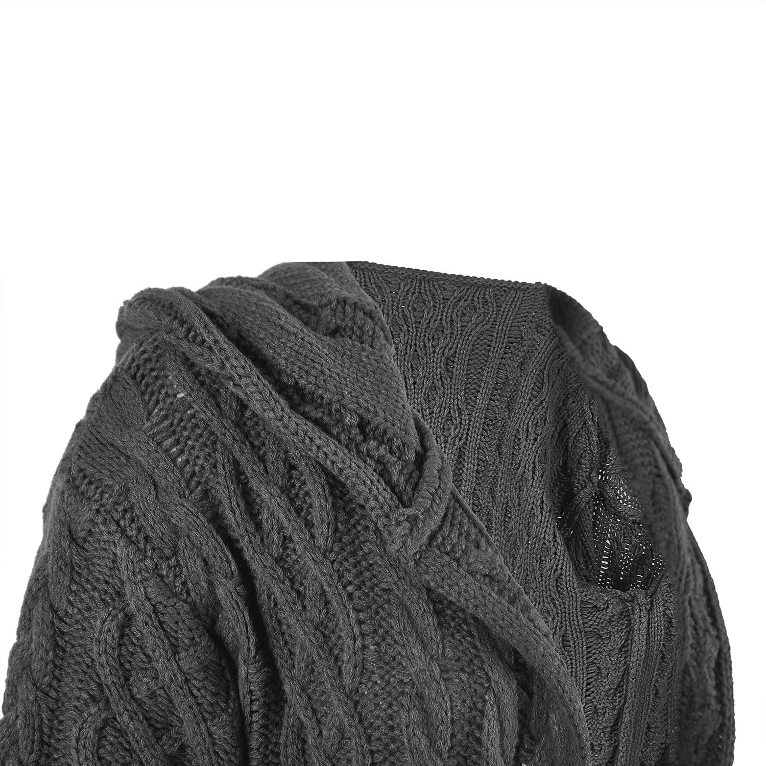 Thumbnail 4 de NIUBIA Long Sleeve Hooded Cable Knit Cardigan